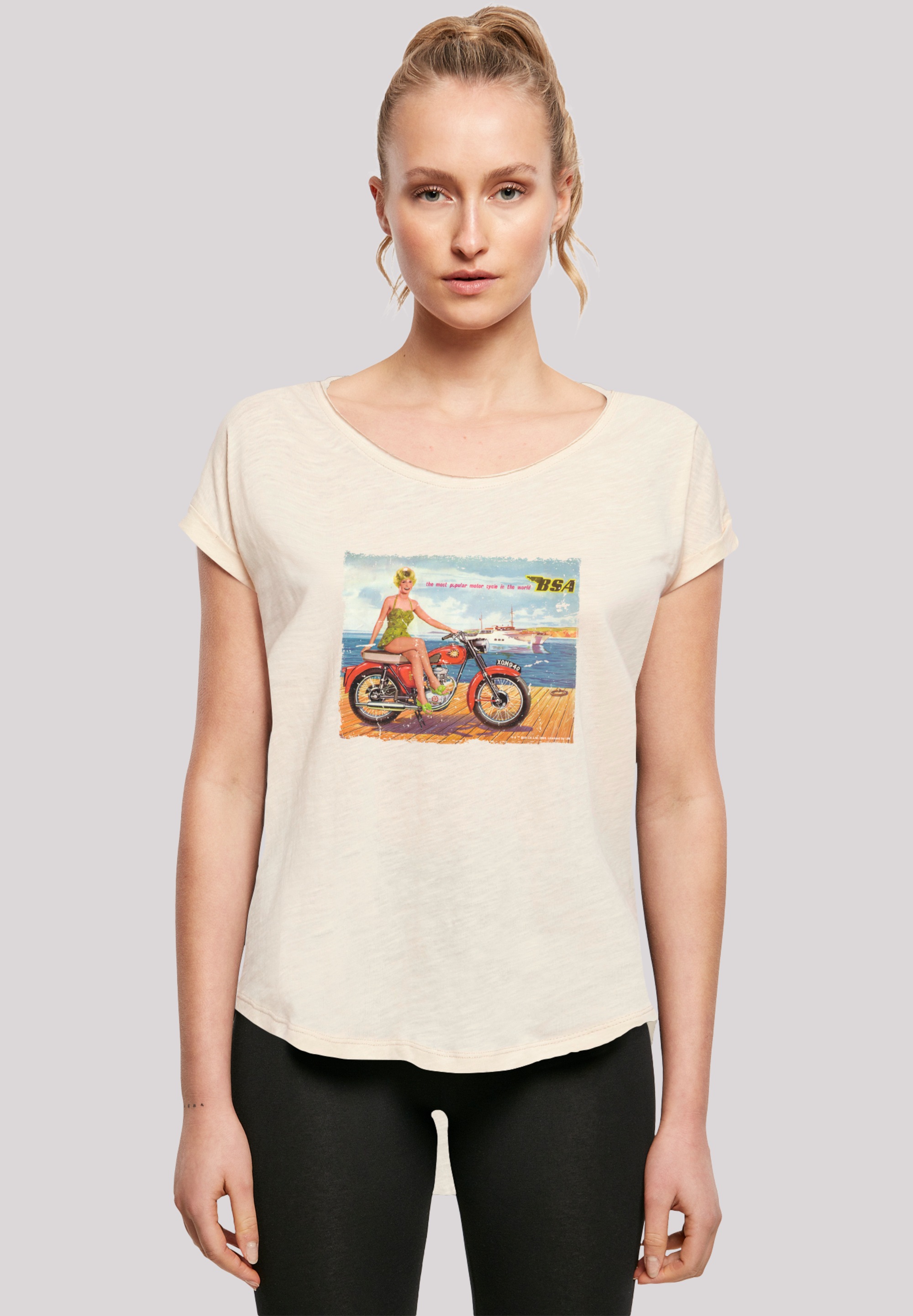 F4NT4STIC T-Shirt "BSA C15 Star 1962 Motorcycle Dockside Ad", Premium Quali günstig online kaufen