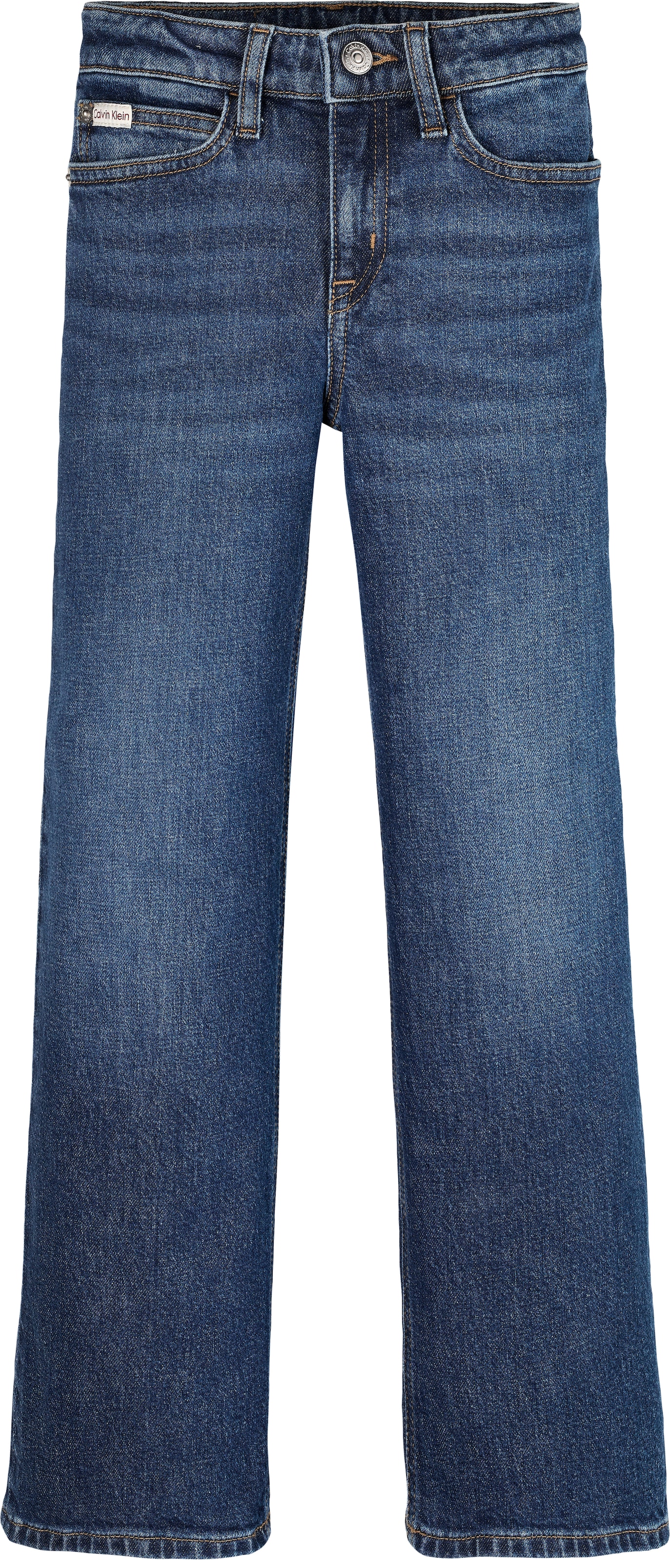Calvin Klein Jeans Weite Jeans , verstellbarer Bund, weites Bein, hohe Taille, Baumwoll-Stretch
