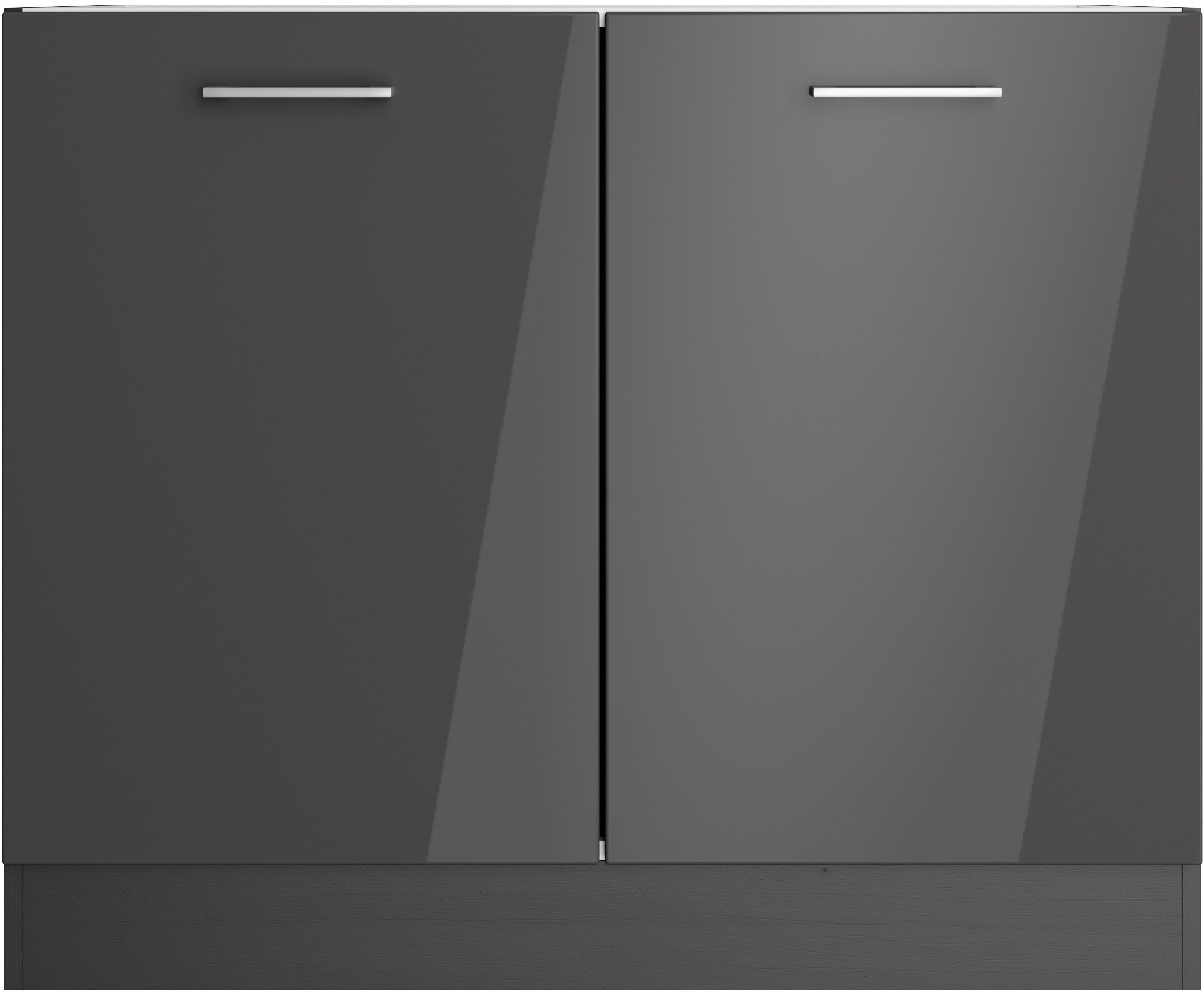 KOCHSTATION Spülenschrank »KS-Milan«, HELD Möbel, Spülenschrank 100 cm, matte oder hochglänzende Fronten