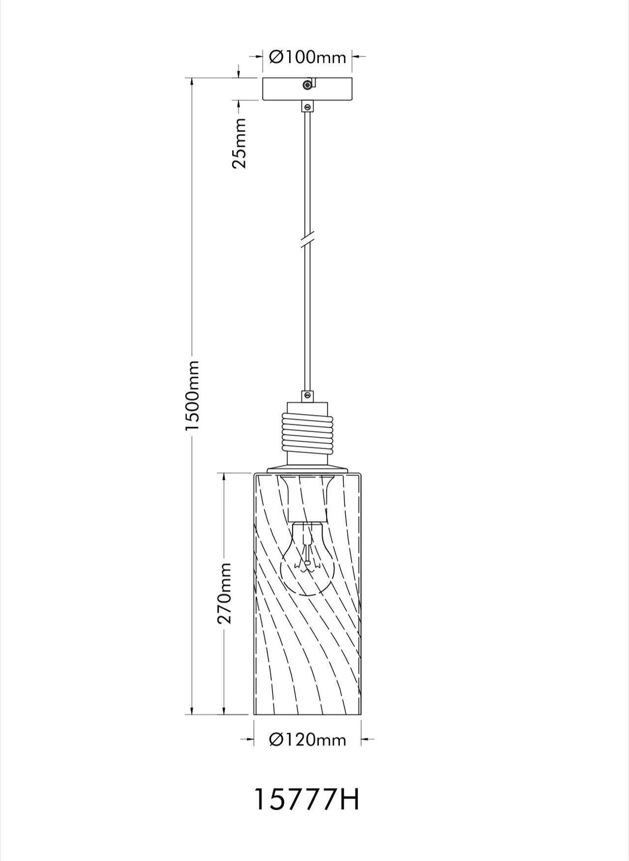 GLOBO LIGHTING Hängeleuchte »OSBORNE« E27 1 Stk. Hängeleuchte Schwarz/Holz, Rauchglas, klar verlaufend, E27