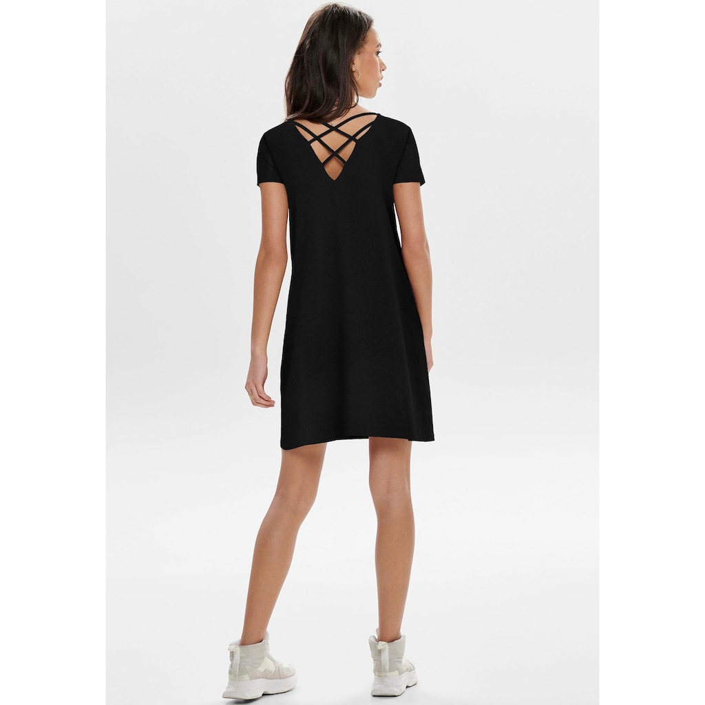 ONLY Minikleid »ONLBERA BACK LACE UP S/S DRESS JRS NOOS«