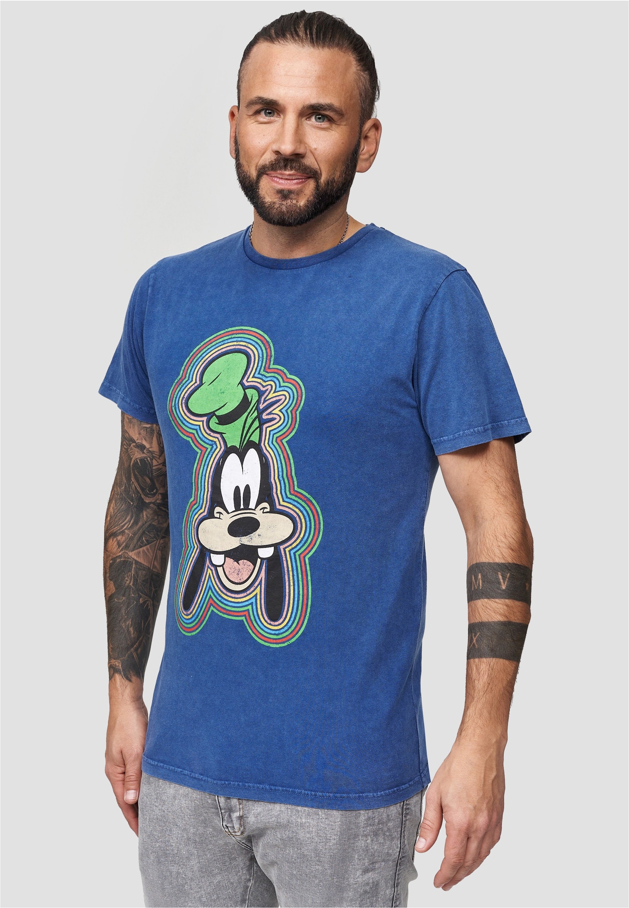 Recovered T-Shirt »Disney Goofy Outline« im zeitlosen Design