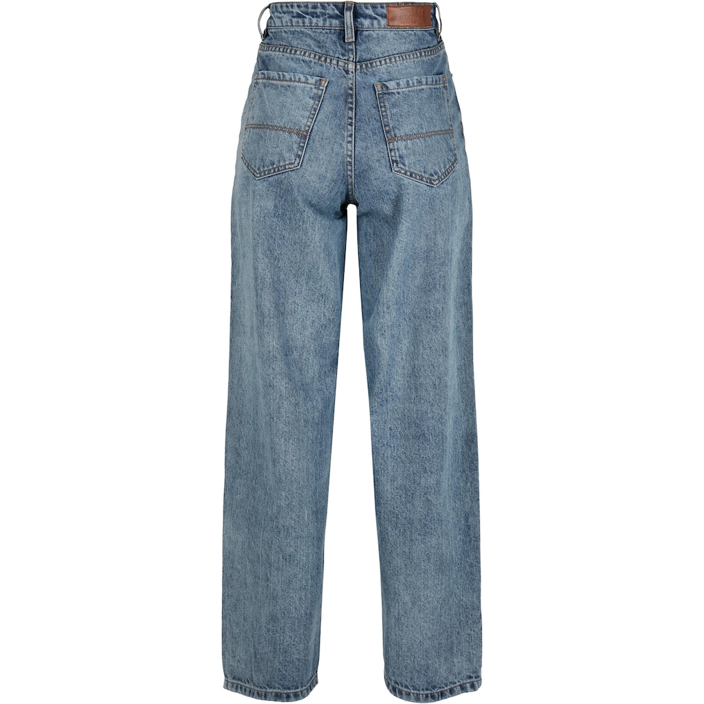 URBAN CLASSICS Bequeme Jeans »Urban Classics Damen Ladies High Waist 90´S Wide Leg Denim Pants«, (1 tlg.)