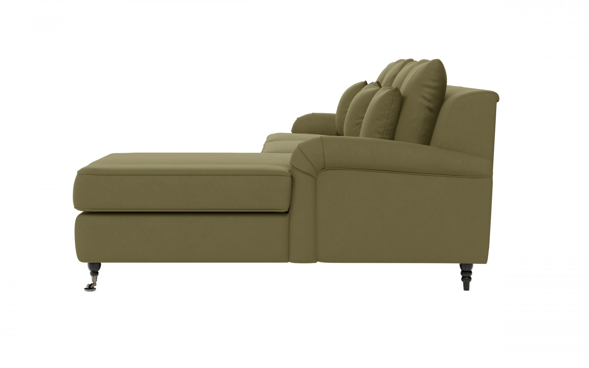 Guido Maria Kretschmer Home&Living Ecksofa »NORIN L-Form«, zwei Fußarten: vorne - Rollen, hinten - Holzfüße