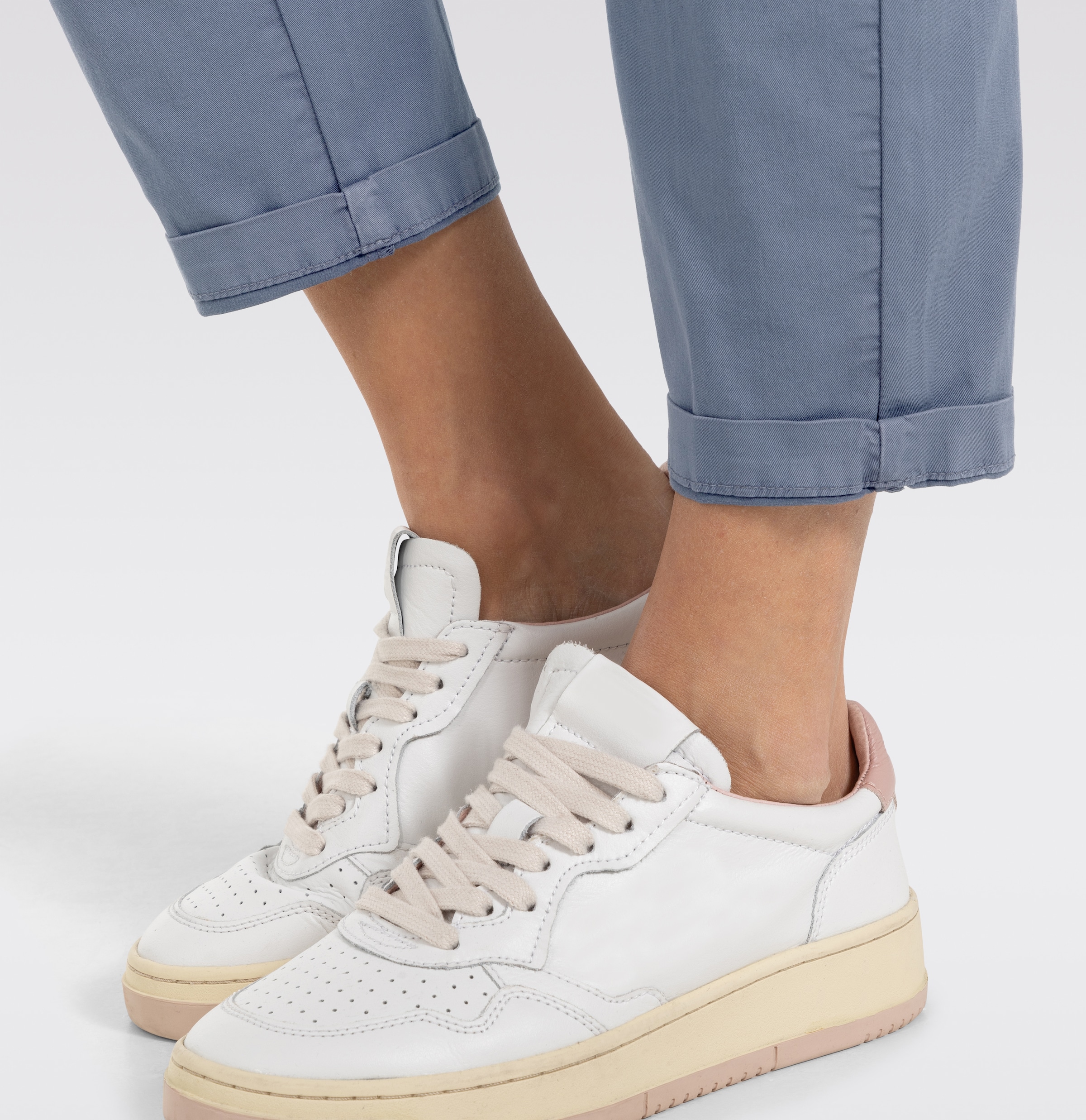 MAC Chinohose »CHINO turn up«, mit dezentem Glanz, elegant und sportiv zugleich