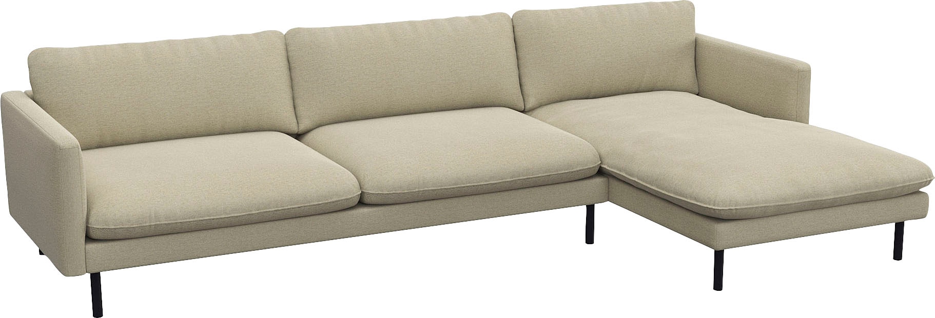 FLEXLUX Ecksofa »Bolzano, elegant und bequem, L-Form«, Sitzaufbau mit Kaltschaum & Stahl-Wellen, loose Sitz -& Rückenkissen