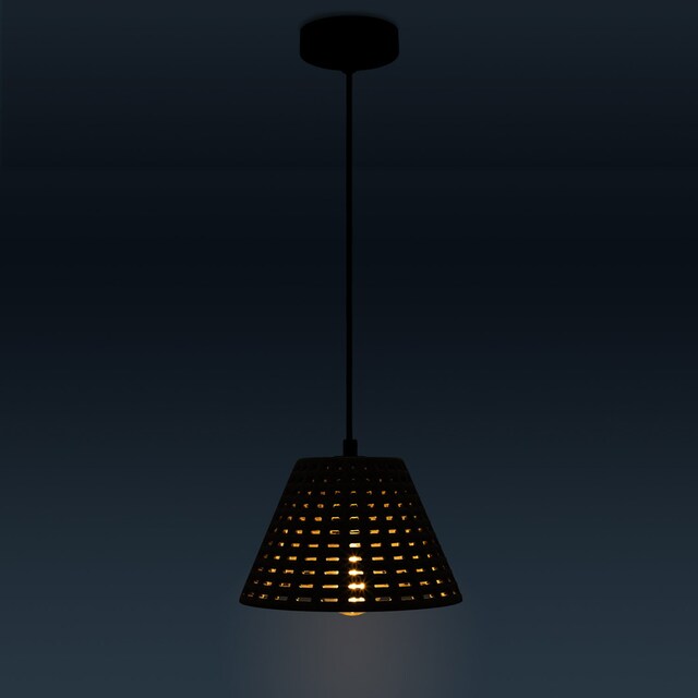 Paco Home Pendelleuchte »GITTA«, 1 flammig-flammig, Hängelampe LED, E27  Gitter Lampe Wohnzimmer Esszimmer Küche Beton | BAUR