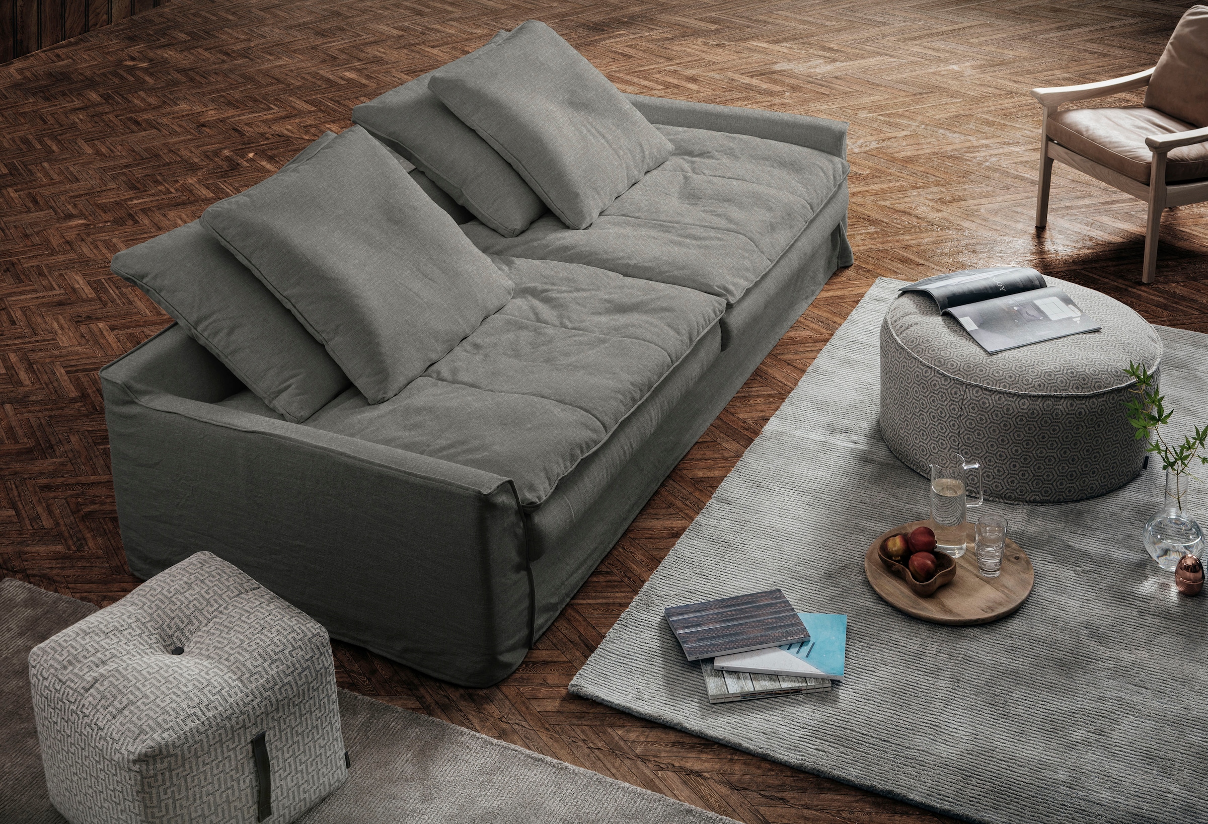 Big-Sofa »Sake«, inklusive 4 Kissen, abnehmbarer und waschbarer Hussenbezug