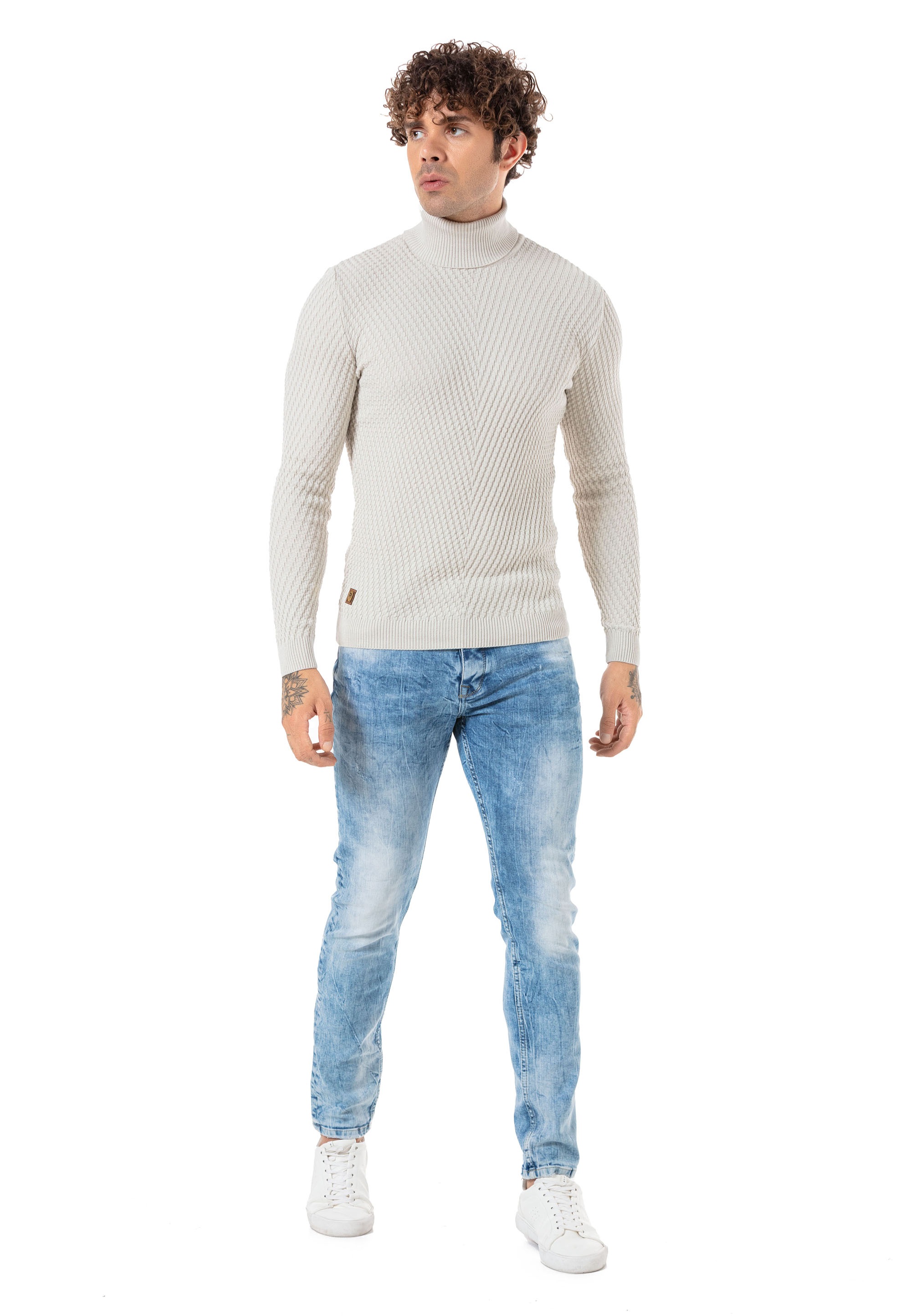 RedBridge Rollkragenpullover »Gosport«, mit aufwendigem Strickmuster