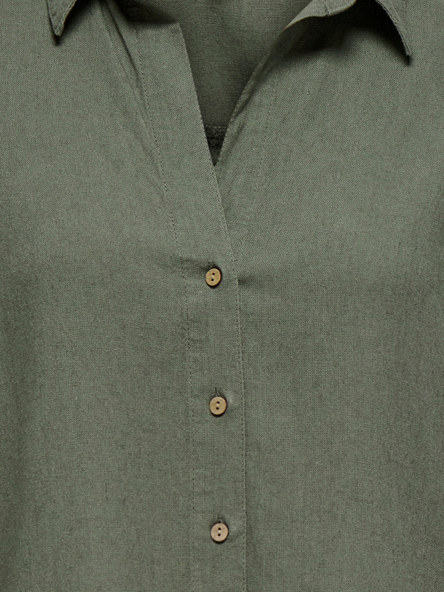 Thumbnail - ONLY Hemdbluse "ONLGOA 3/4 STRAP LINEN BL SHIRT CC PNT" mit Leinen, umschlagbare Manschetten