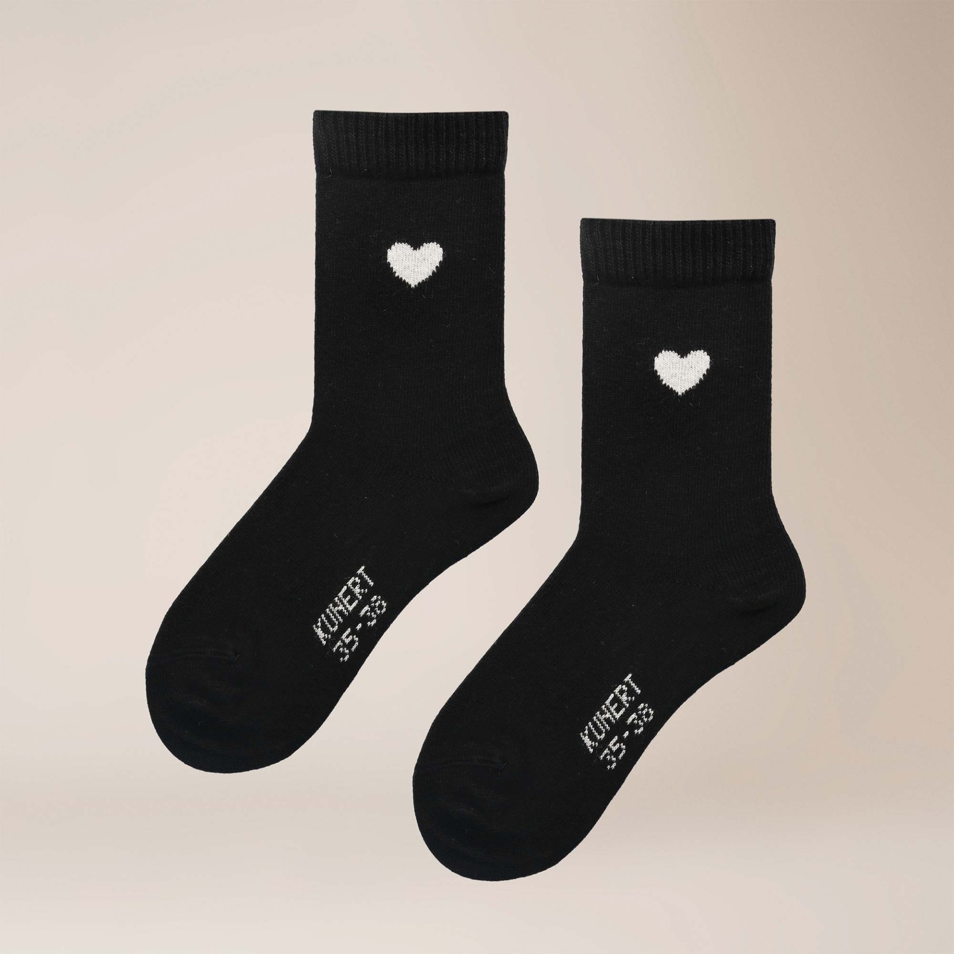 KUNERT Socken "Socke Cosy Cashmere Heart" Socken aus weichem Kaschmir-Mix