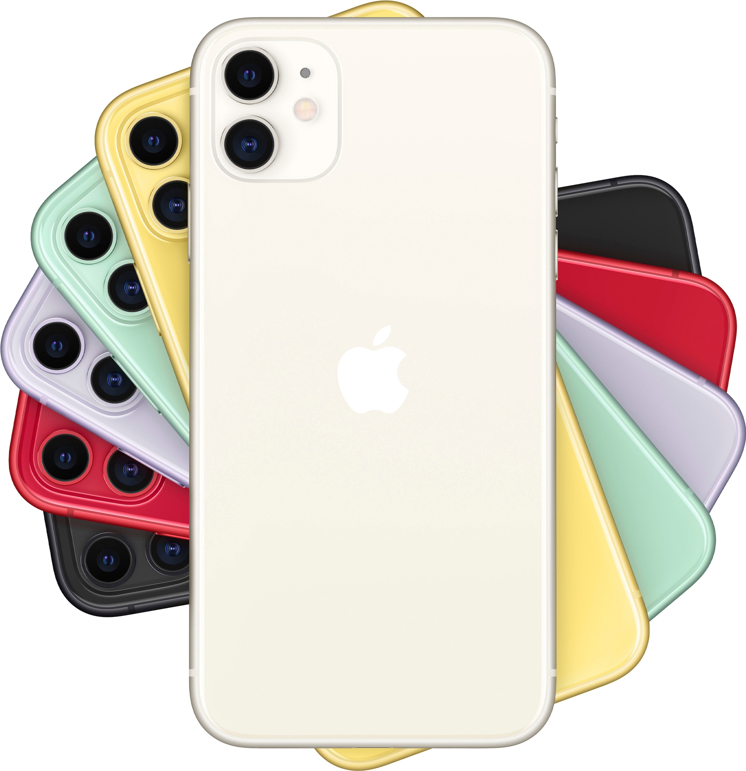 Apple Smartphone »iPhone 11«, black, GB MP ohne Zoll, Strom-Adapter Kopfhörer 64 Kamera, und | 15,5 Speicherplatz, BAUR 12 cm/6,1