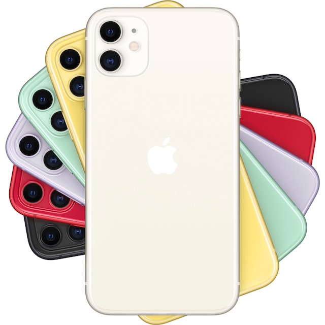 Apple Smartphone »iPhone 11«, black, 15,5 cm/6,1 Zoll, 64 GB Speicherplatz,  12 MP Kamera, ohne Strom-Adapter und Kopfhörer | BAUR