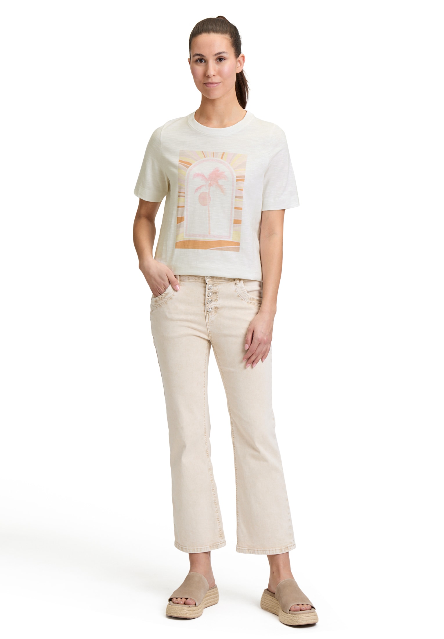 Cartoon Kurzarmshirt »Cartoon Printshirt mit Rundhalsausschnitt«, (1 tlg.), Placement
