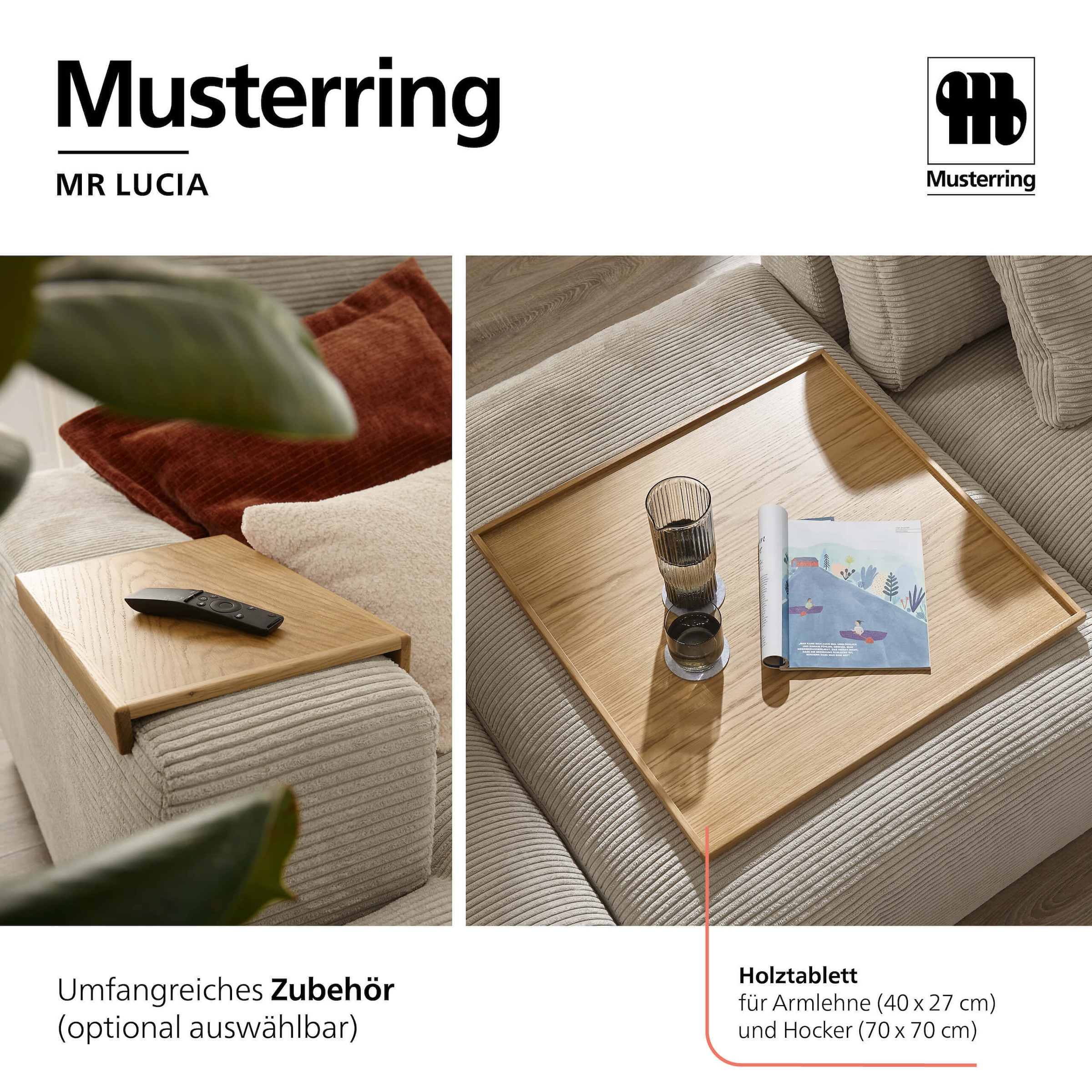 Musterring Big-Sofa »MR Lucia, puristischer Luxus von Musterring« Erstklassige Kammerkissen, weiche Polsterung & zeitloser Look