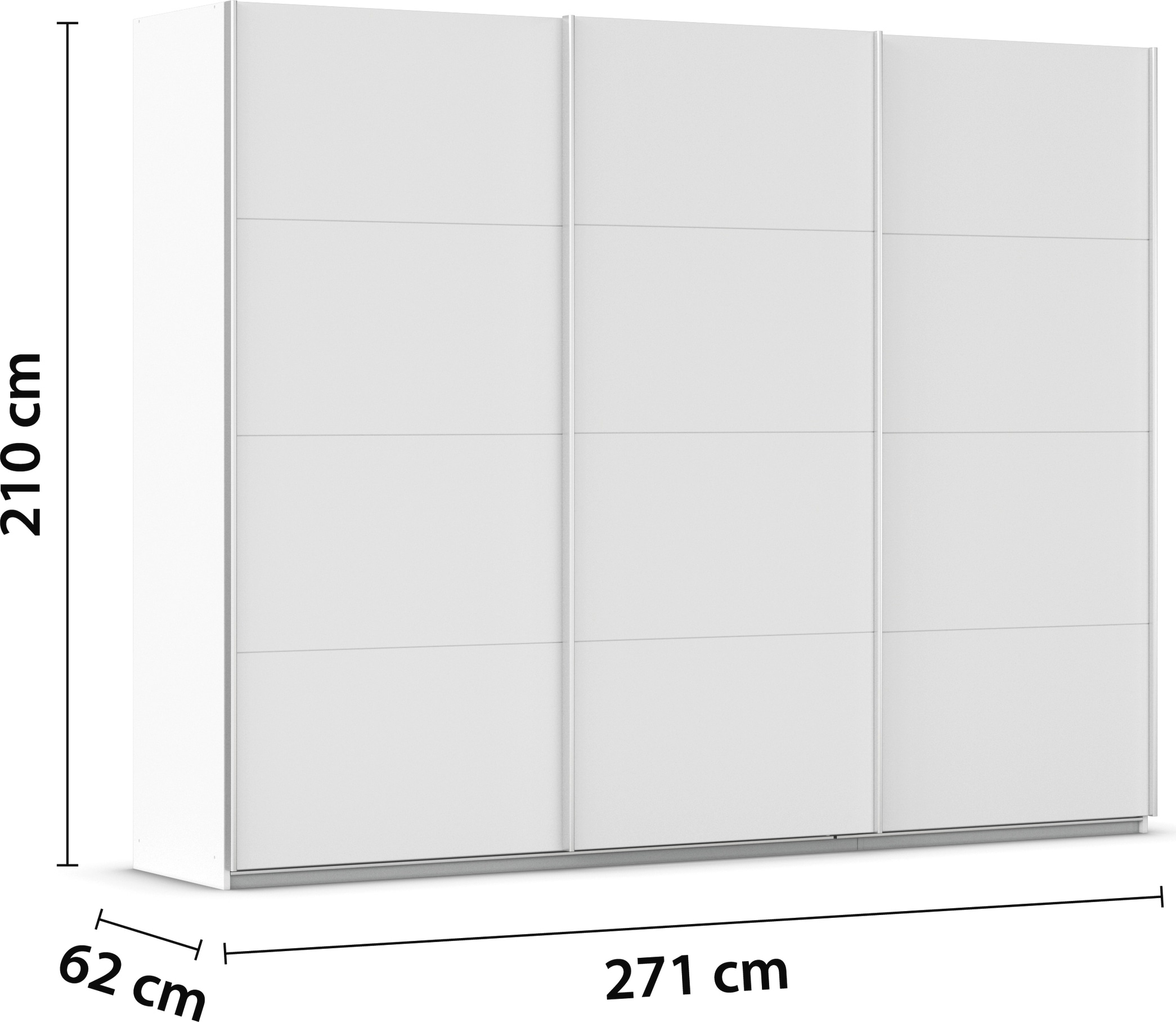 rauch Schwebetürenschrank »Kleiderschrank Schrank Garderobe AGORDO mit Dekor- oder Hochglanzfront«, durchdachte Innenausstattung, in 4 Breiten und 2 Höhen MADE IN GERMANY