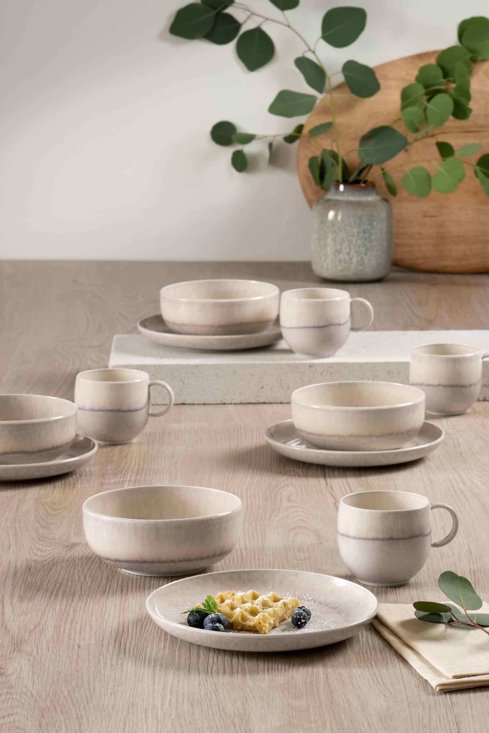 like. by Villeroy & Boch Schale »Müslischalen Perlemor Sand ø 14,9 cm 4er Set beige« 4 Spülmaschinenfest, Mikrowellensicher