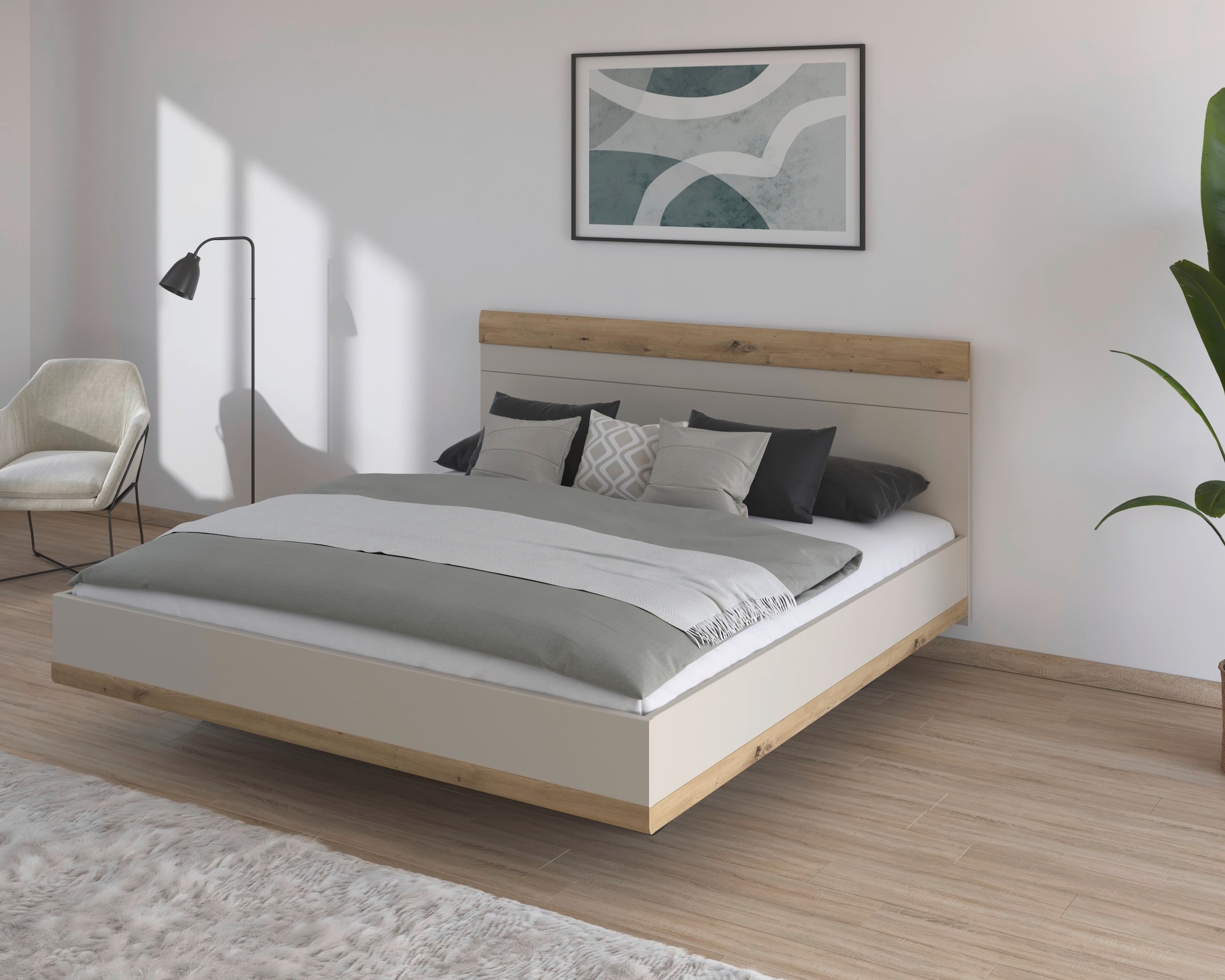 rauch Futonbett »Bett Doppelbett Holzbett SAJO«, mit Farb-Absetzungen in komfortabler Sitzhöhe MADE IN GERMANY