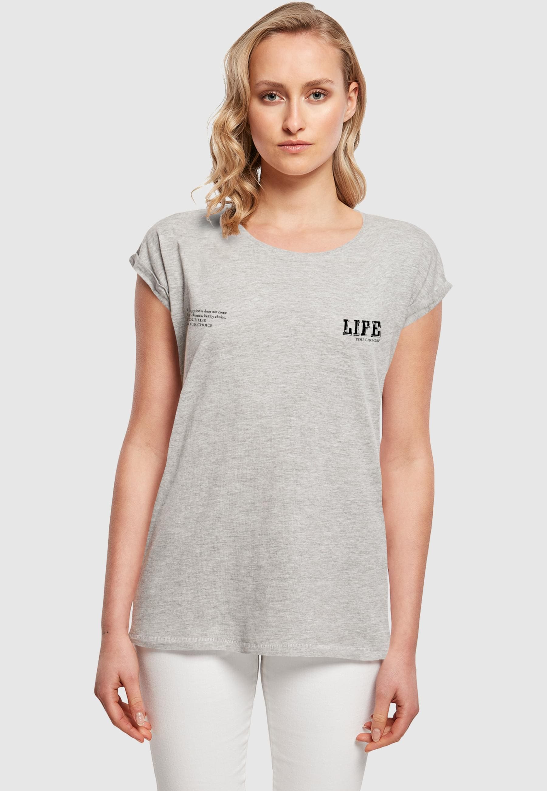 Merchcode T-Shirt »Merchcode Damen Ladies Life Extended Shoulder Tee« 1 Stk. tlg.