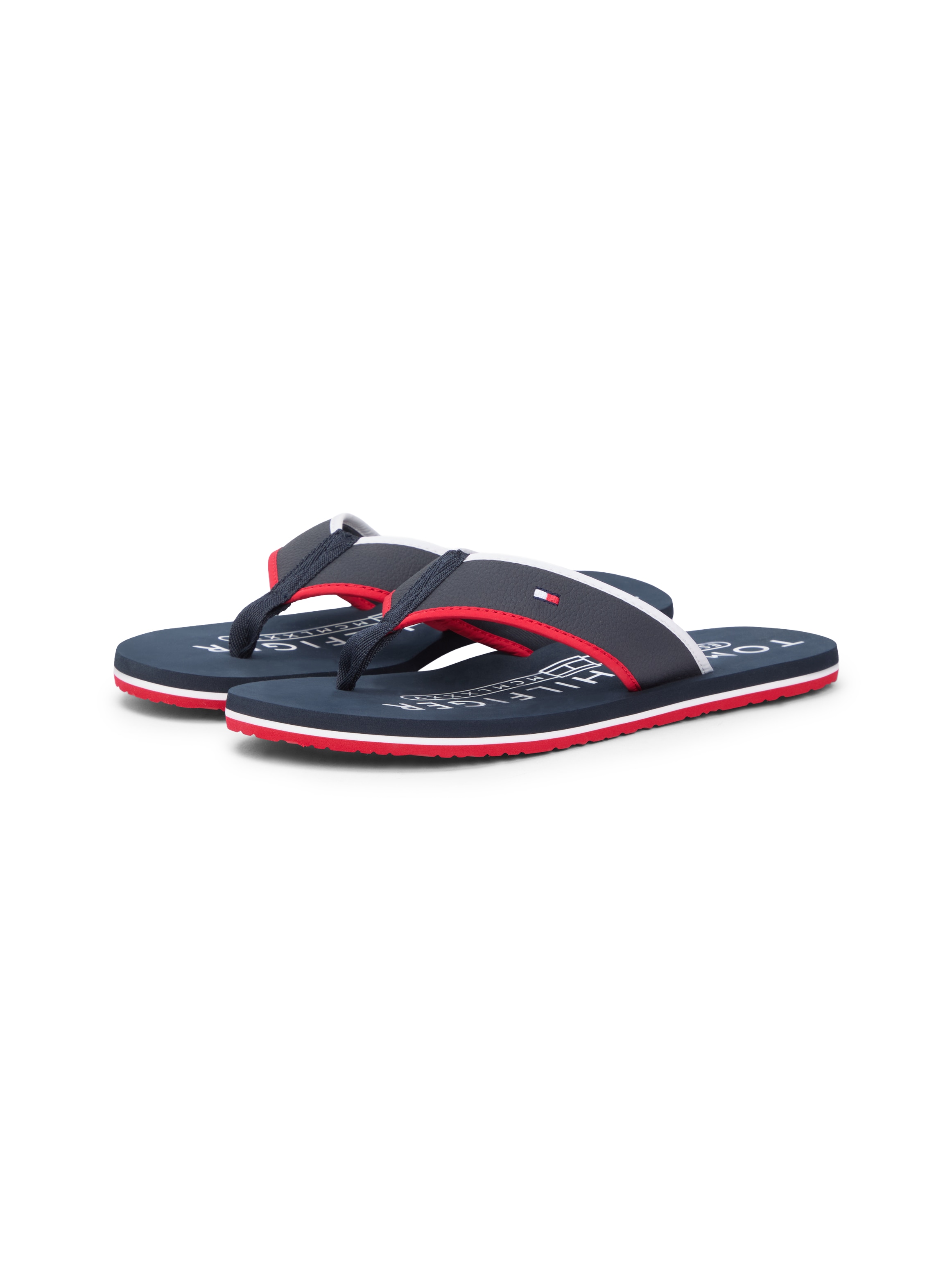 Tommy Hilfiger Zehentrenner "HILFIGER TUMBLE BEACH SANDAL", Sommerschuh, Ba günstig online kaufen
