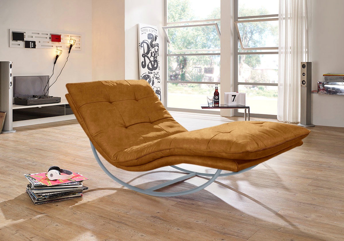 W.SCHILLIG Relaxliege "daily dreams" in Waffelkissen-Optik, Schaukelgestell günstig online kaufen