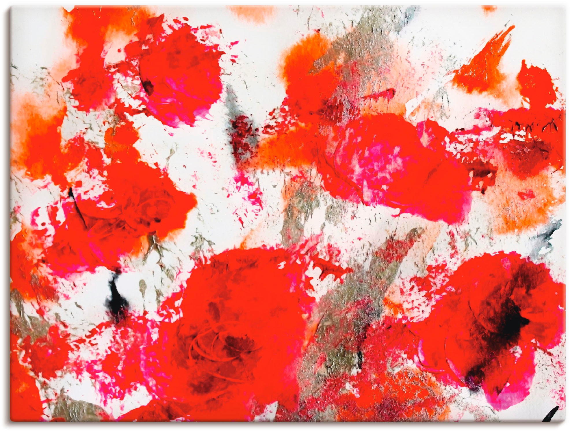 Artland Leinwandbild "Rosengarten abstrakt" Gegenstandslos 1 Stk. tlg. auf günstig online kaufen