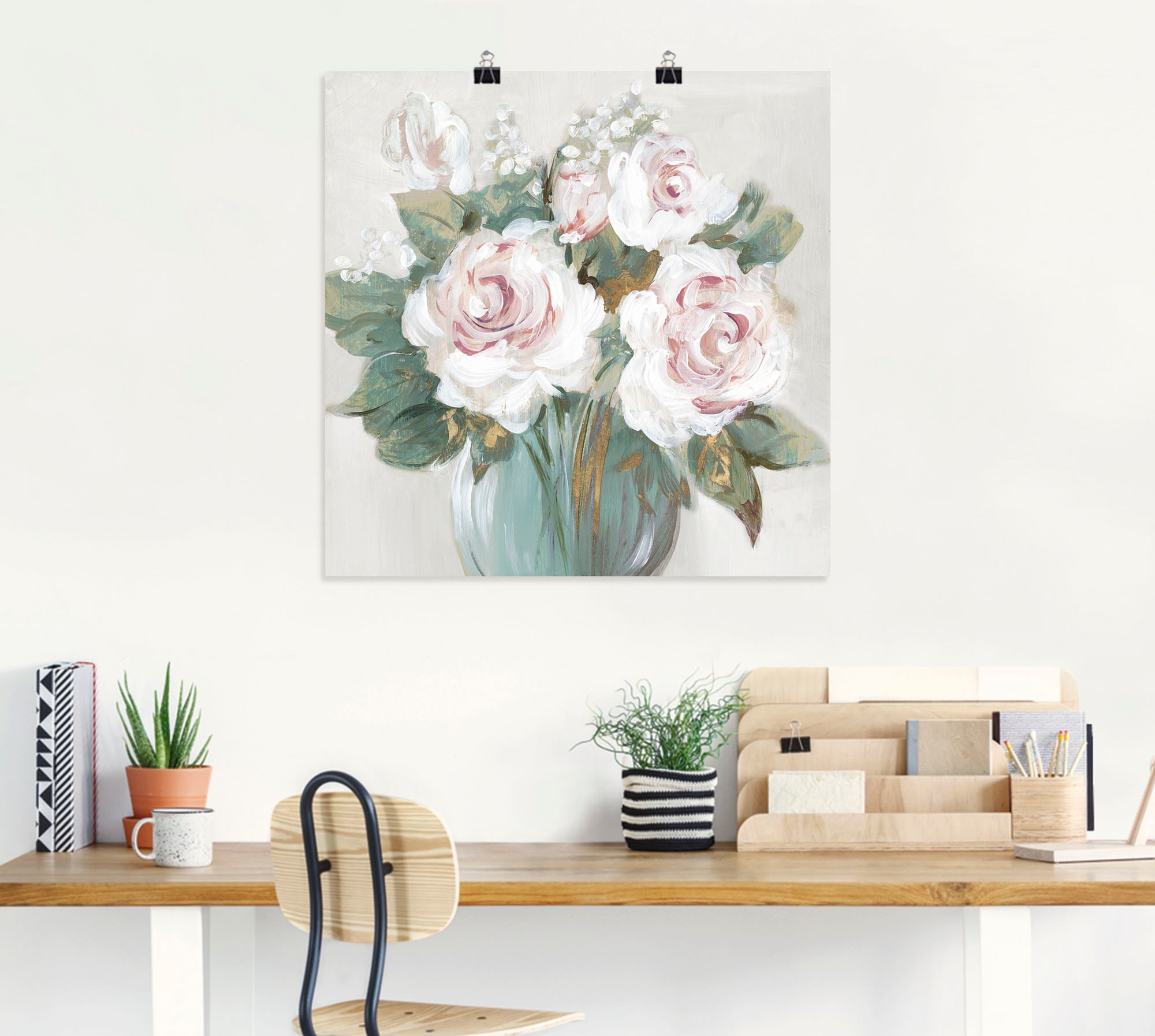 Artland Wandbild "Goldener Blumenstrauß", Blumenbilder, (1 St.), als Alubil günstig online kaufen