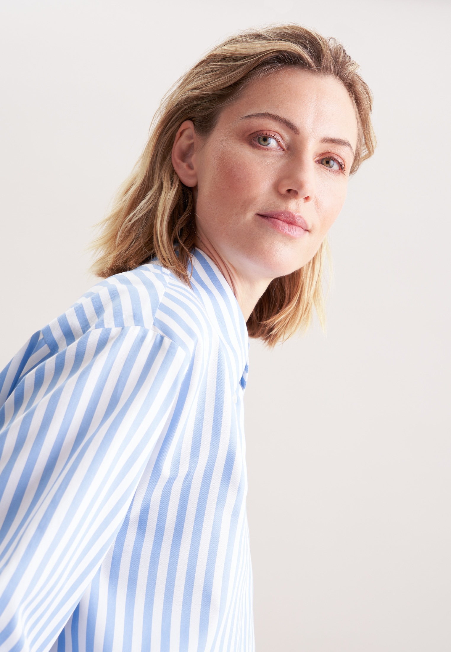 seidensticker Klassische Bluse 1/1 Kragen Gestreift