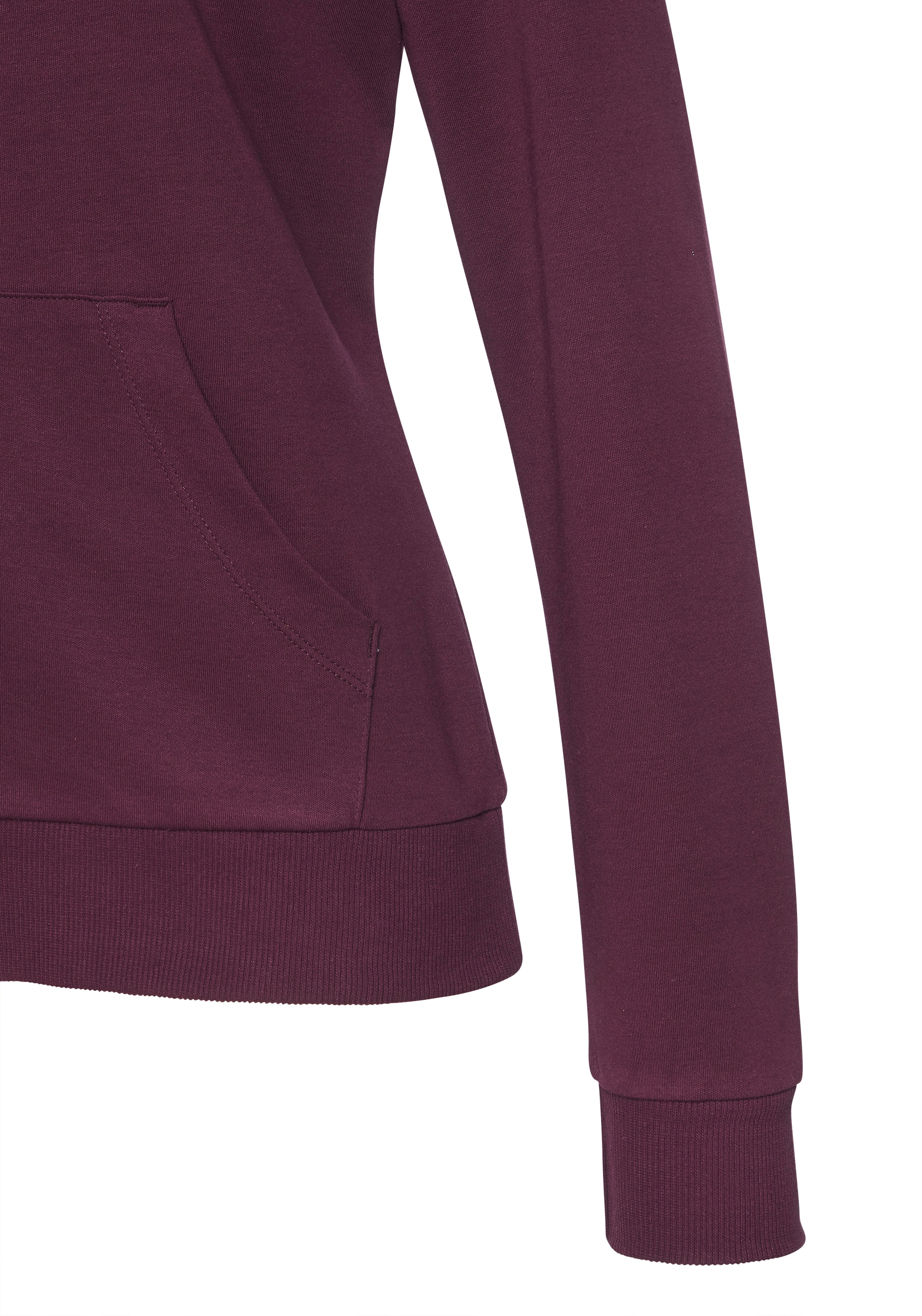 Bench. Loungewear Sweatjacke mit glänzender Logostickerei am Stehkragen, Loungeanzug