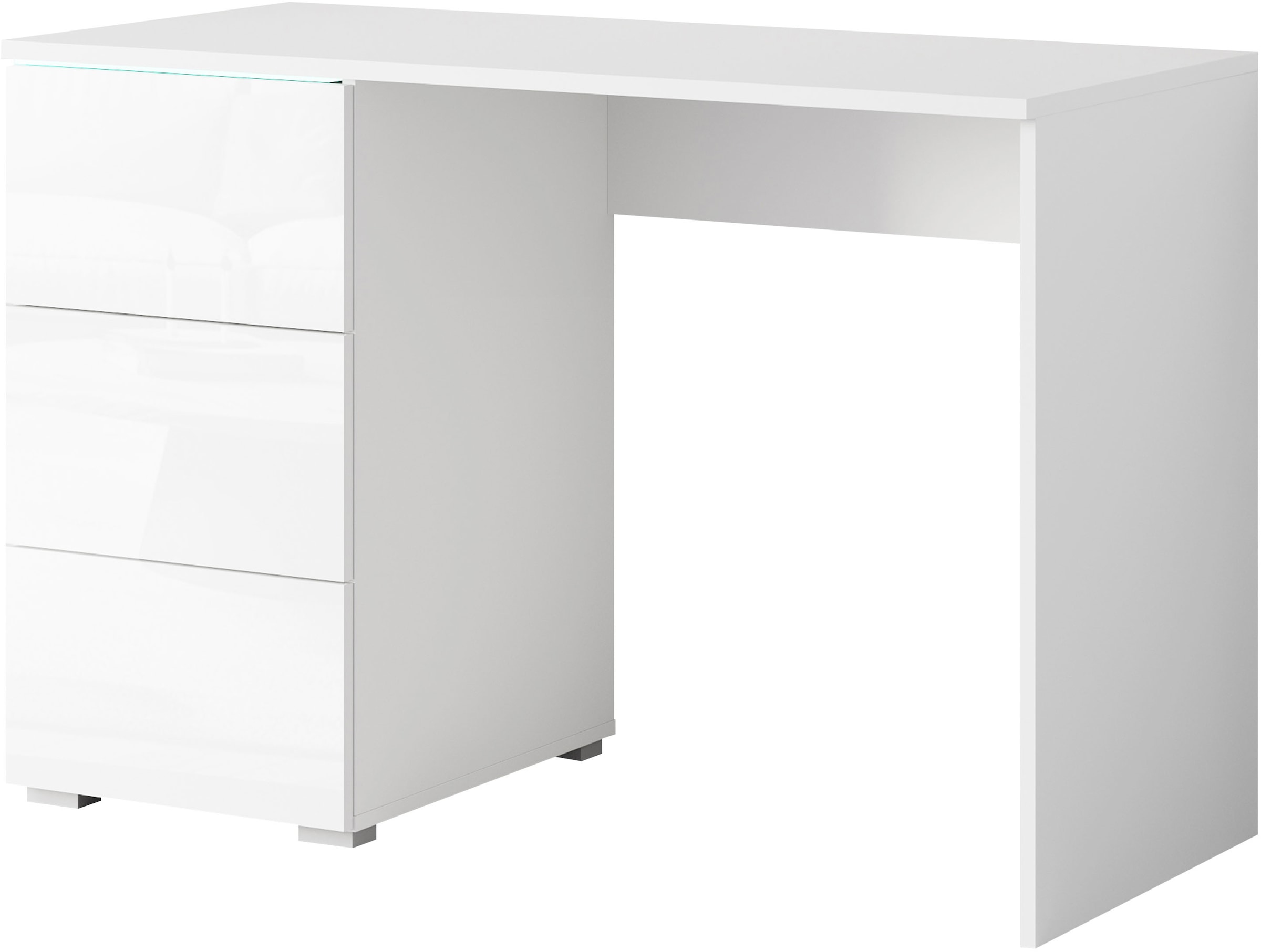 INOSIGN Schreibtisch »Vera, Computertisch mit LED-Beleuchtung« 1 Stk. tlg. Moderner Schreibtisch, Push-to-Open, 3 Schubladen, B 110 oder 150 cm