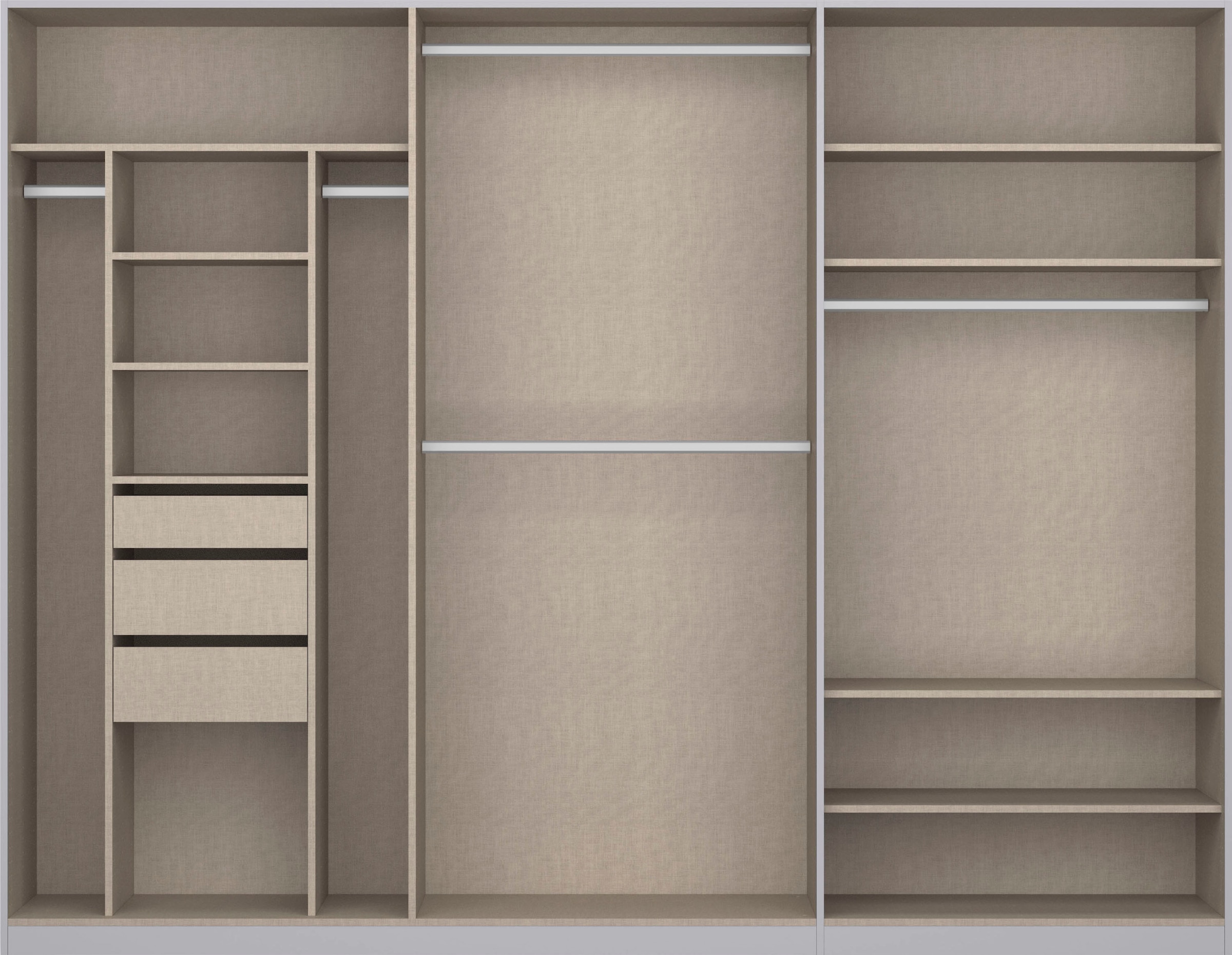 rauch Drehtürenschrank »Kleiderschrank Schrank Garderobe TOPSELLER OTELI inkl. Inneneinteilung«, (erhältlich in Breiten 91-360 cm, ab Breite 136cm inkl. Innenschubladen), mit zusätzlichen Einlegeböden, optional mit Spiegel MADE IN GERMANY