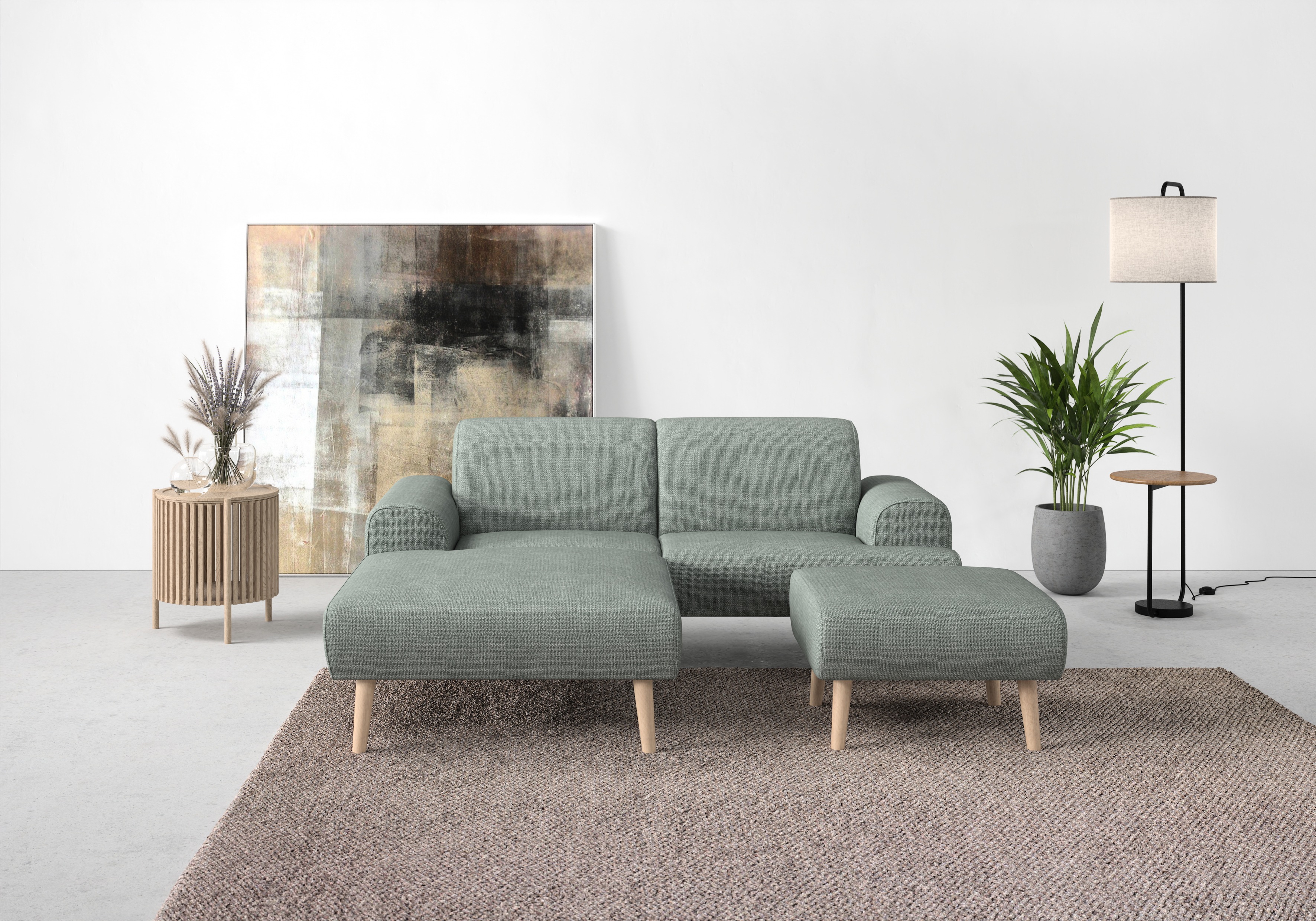 Thumbnail - Home affaire Ecksofa "Swift Scandic Design, komfortabler Federkern, Breite 192cm, L-Form" Federkern-Polsterung, B/T/H: 1...