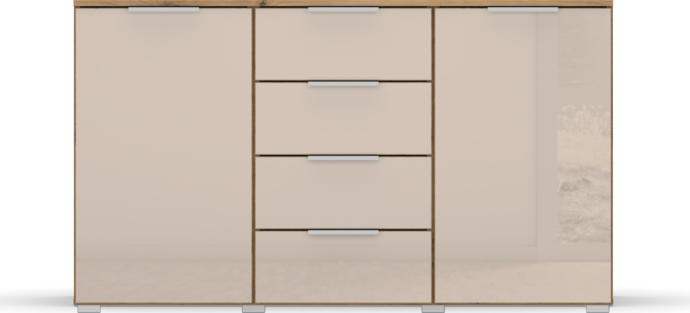 rauch Kommode "Sideboard Schubladenkommode Kombikommode KOLUNA mit Glasfron günstig online kaufen