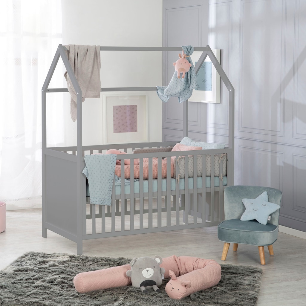 roba® Babybett »Hausbett 70/140, taupe«