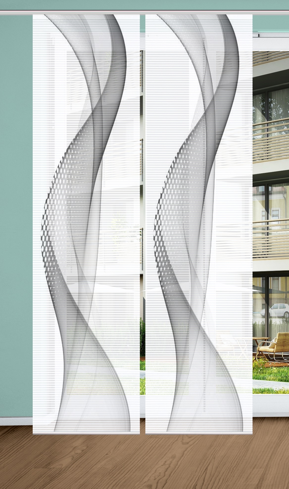 HOME in green Schiebegardine "NEVOLA" Paneelwagen 2 Stk. tlg. SET DIGITALDR günstig online kaufen