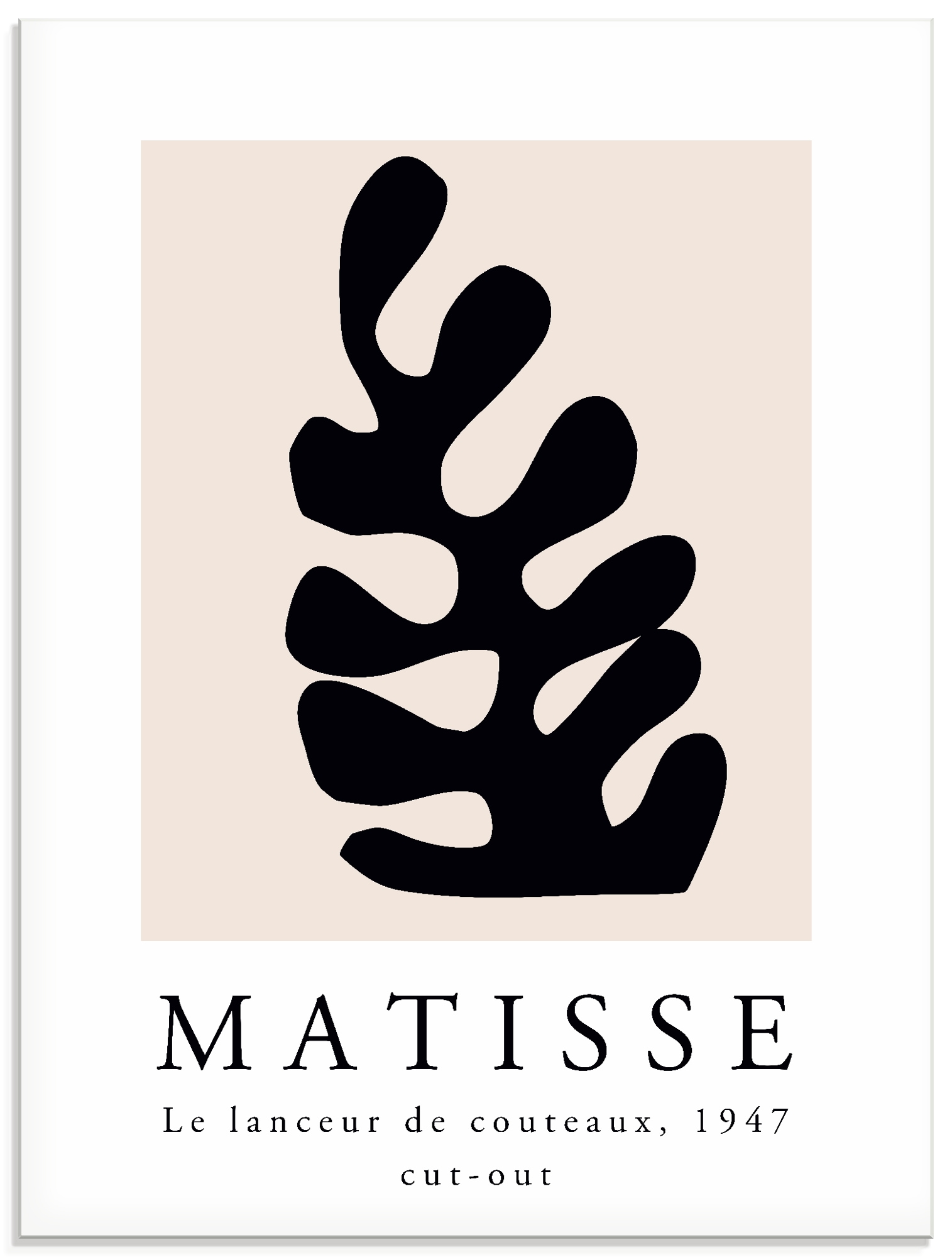 Glasbild ARTLAND "Matisse der Messerwerfer - schwarz", farbe bild(er): schwarz, B:45cm H:60cm, Bilder, in verschiedenen Größen