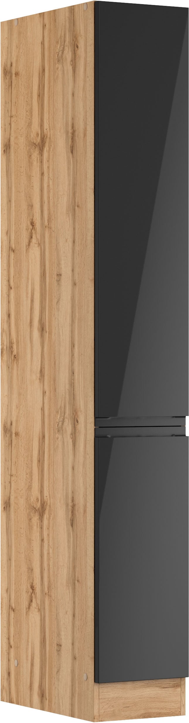 KOCHSTATION Apothekerschrank "KS-Virginia,neu in verbesserter Ausführung" Stauraum, Softclose, Breite 30 cm, Höhe 200 cm, 2 Auszüge, Soft-Close-Funktion