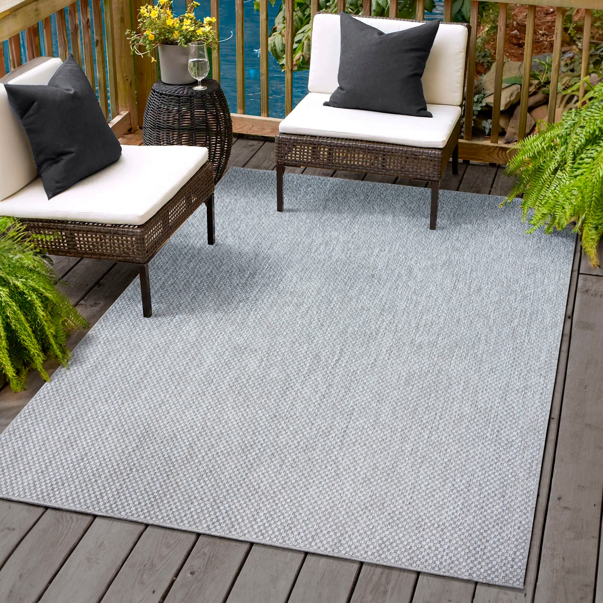 Sanat "Melissa 8000, auch in Rund erhältlich" rechteckig 10 mm Höhe Kurzflor, In -und Outdoor geeignet, Außenbereich, Wohnzimmer