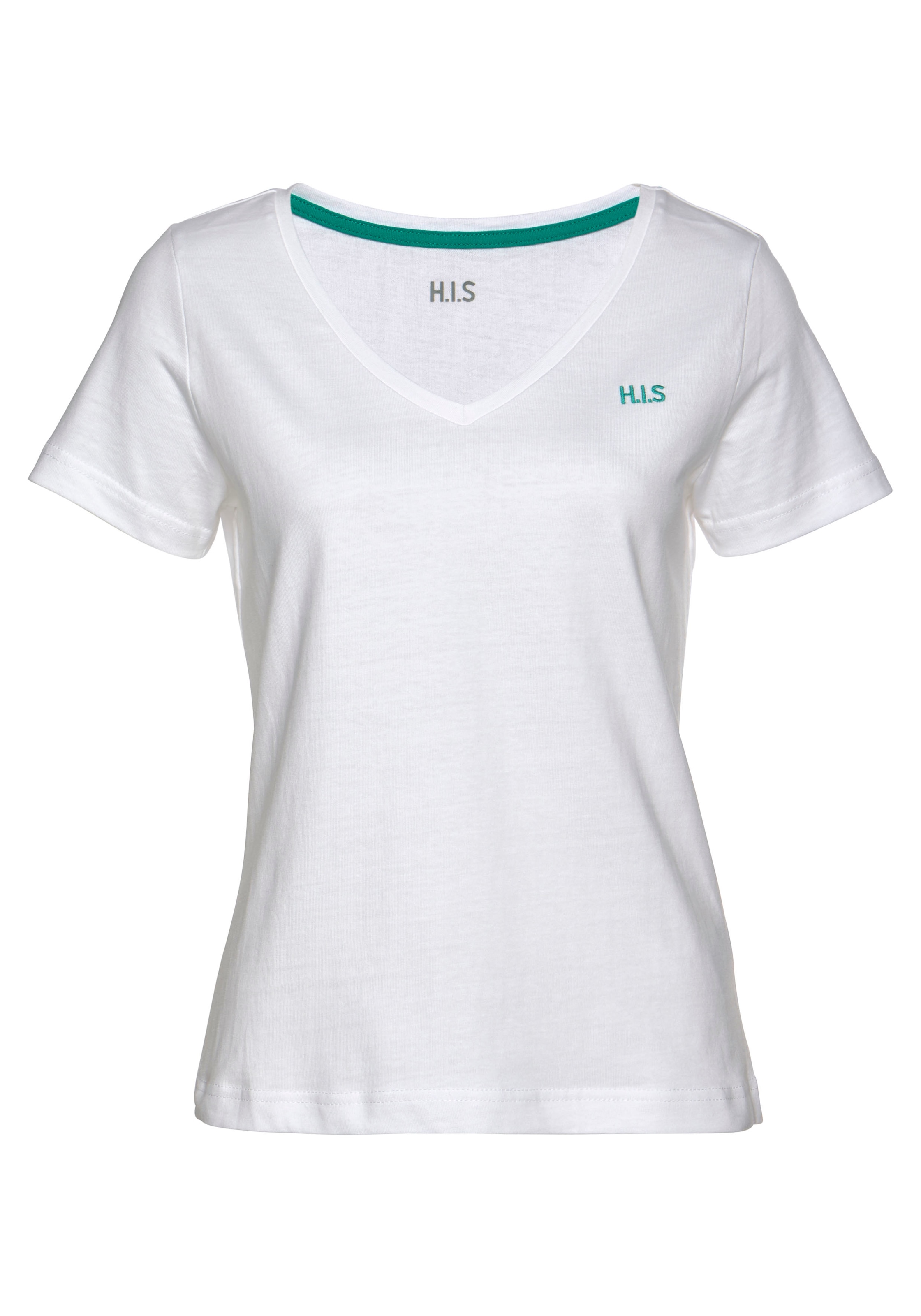 H.I.S T-Shirt »Essential-Basics«, (Spar-Set, 3er-Pack), hüftlange Passform, figurumspielender Schnitt, aus 100% Baumwolle