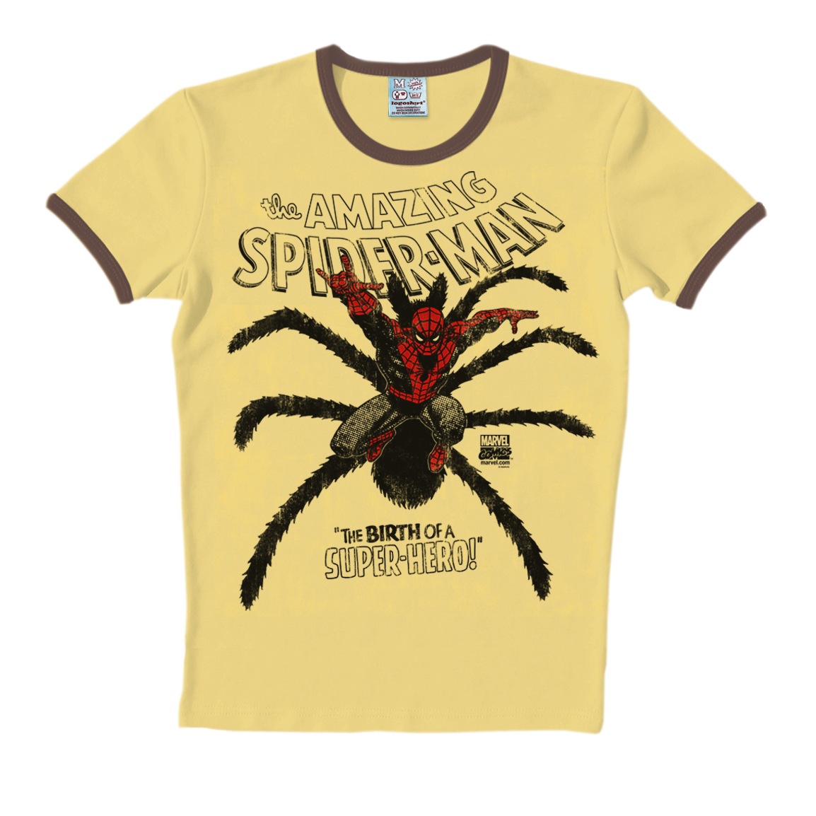 LOGOSHIRT T-Shirt »Spider-Man«, mit farblich abgesetzten Bündchen ▷ für |  BAUR | T-Shirts