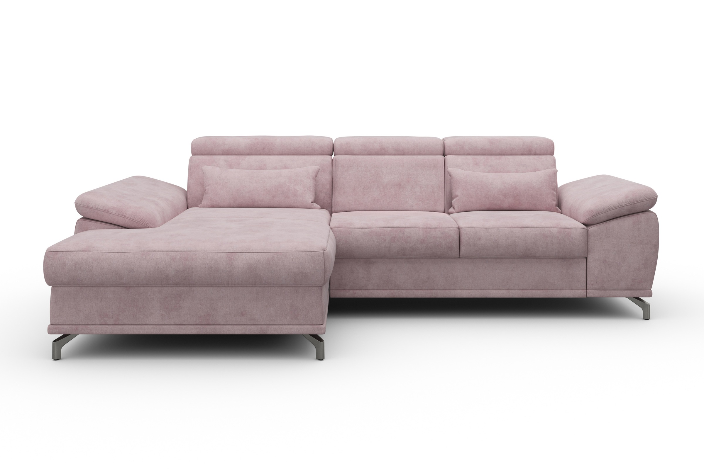 sit&more Ecksofa »Cabrio L-Form, mit Sitztiefenverstellung, Arm- und Kopfteilverstellung«, 2 Nierenkissen, Federkern, optional Bettfunktion und Stauraum