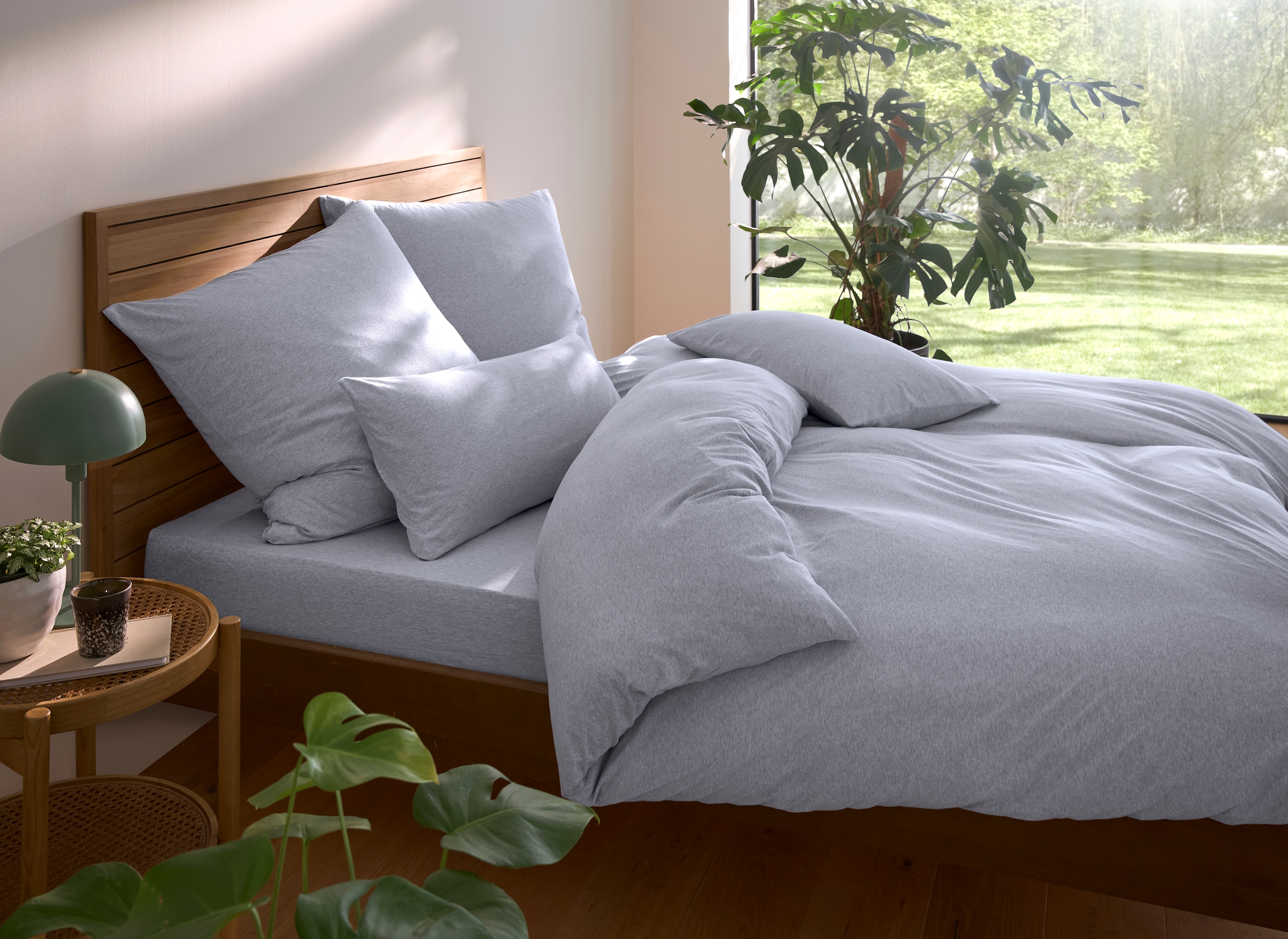 OTTO home Bettwäsche "Valje" 2 Stk. NEUHEIT: ab Größe 135x200 cm, Jersey Qu günstig online kaufen