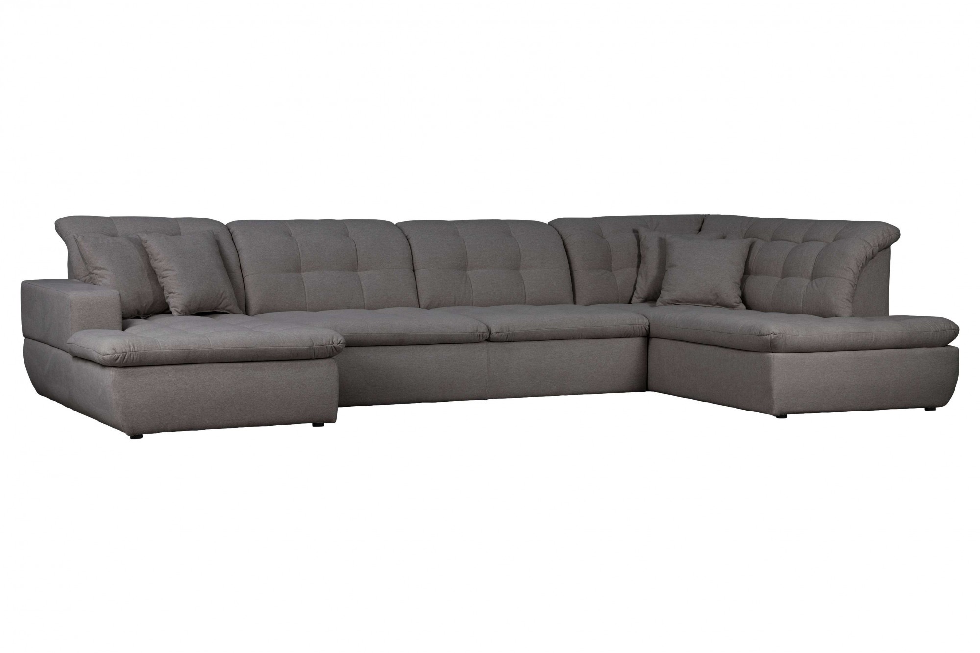 Thumbnail - Home affaire Wohnlandschaft "BRISBANE NEU U-Form" mit feiner Steppung, Matten-Optik, incl. Zierkissen