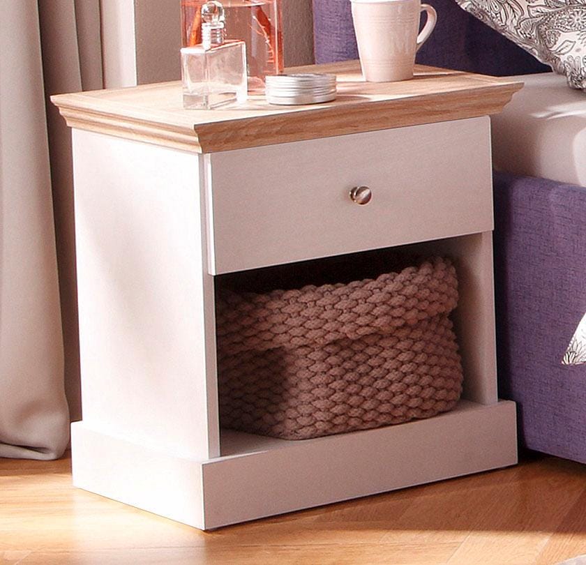 OTTO home Nachtkonsole "Binz" mit einem schönen Metall Knopfgriff, Breite 4 günstig online kaufen