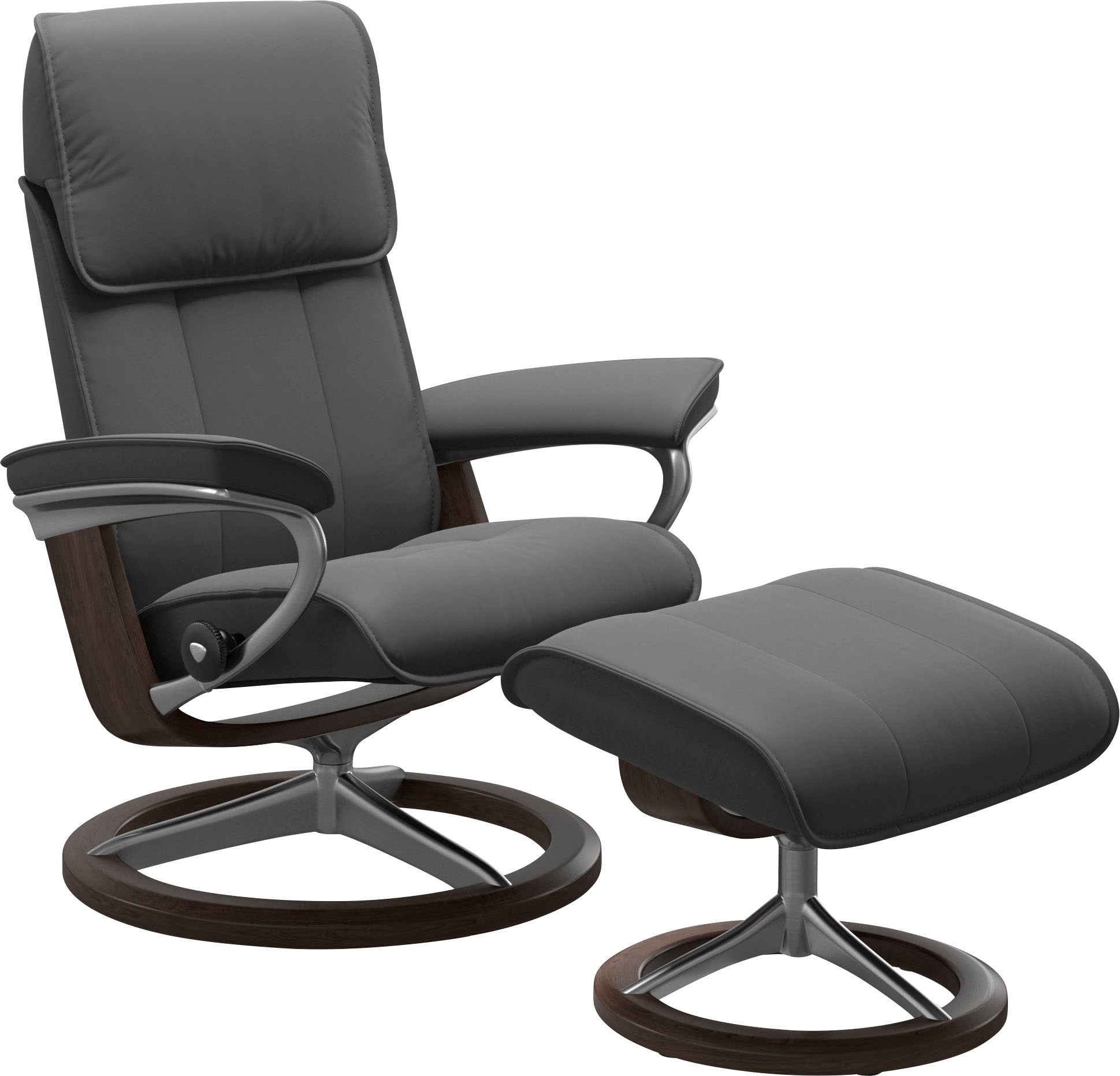 Stressless Relaxsessel "Admiral", (Set, Relaxsessel inkl. Hocker), mit Signature Base, Größe M & L, Gestell Wenge