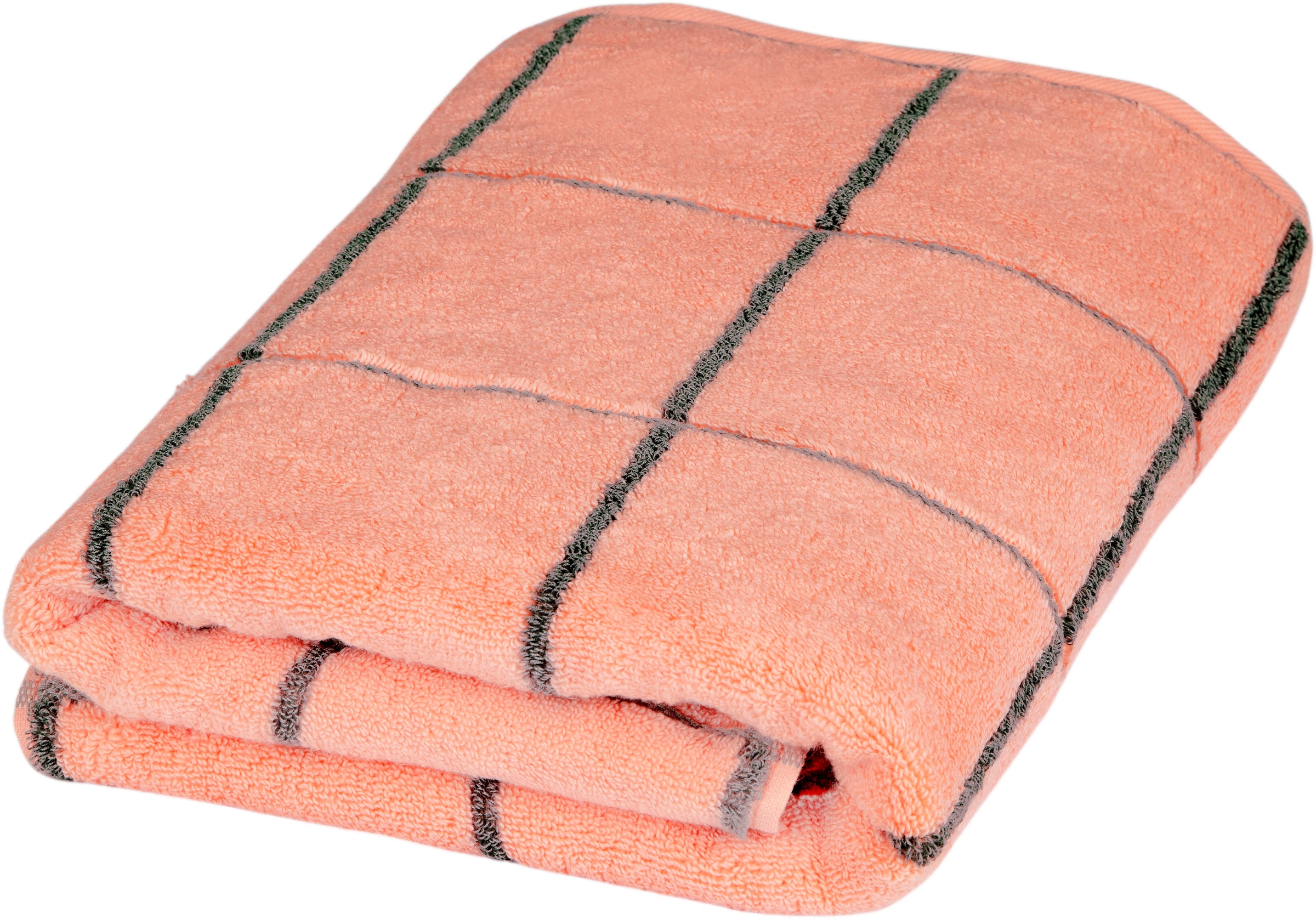 Duschtuch ROSS, B:75cm L:140cm, orange, Frottier, Baumwolle, Handtücher, "Cashmere Überkaro", 100% Baumwolle, kariert, in modischen Karo Farben
