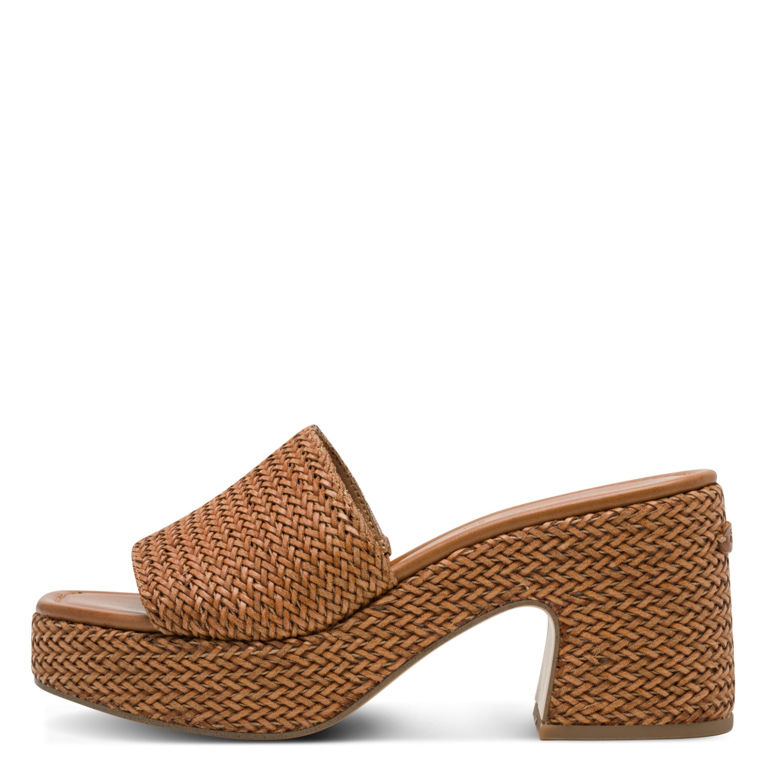 Tamaris Pantolette  Blockabsatz, Plateau, Sommerschuh in trendiger Flechtoptik