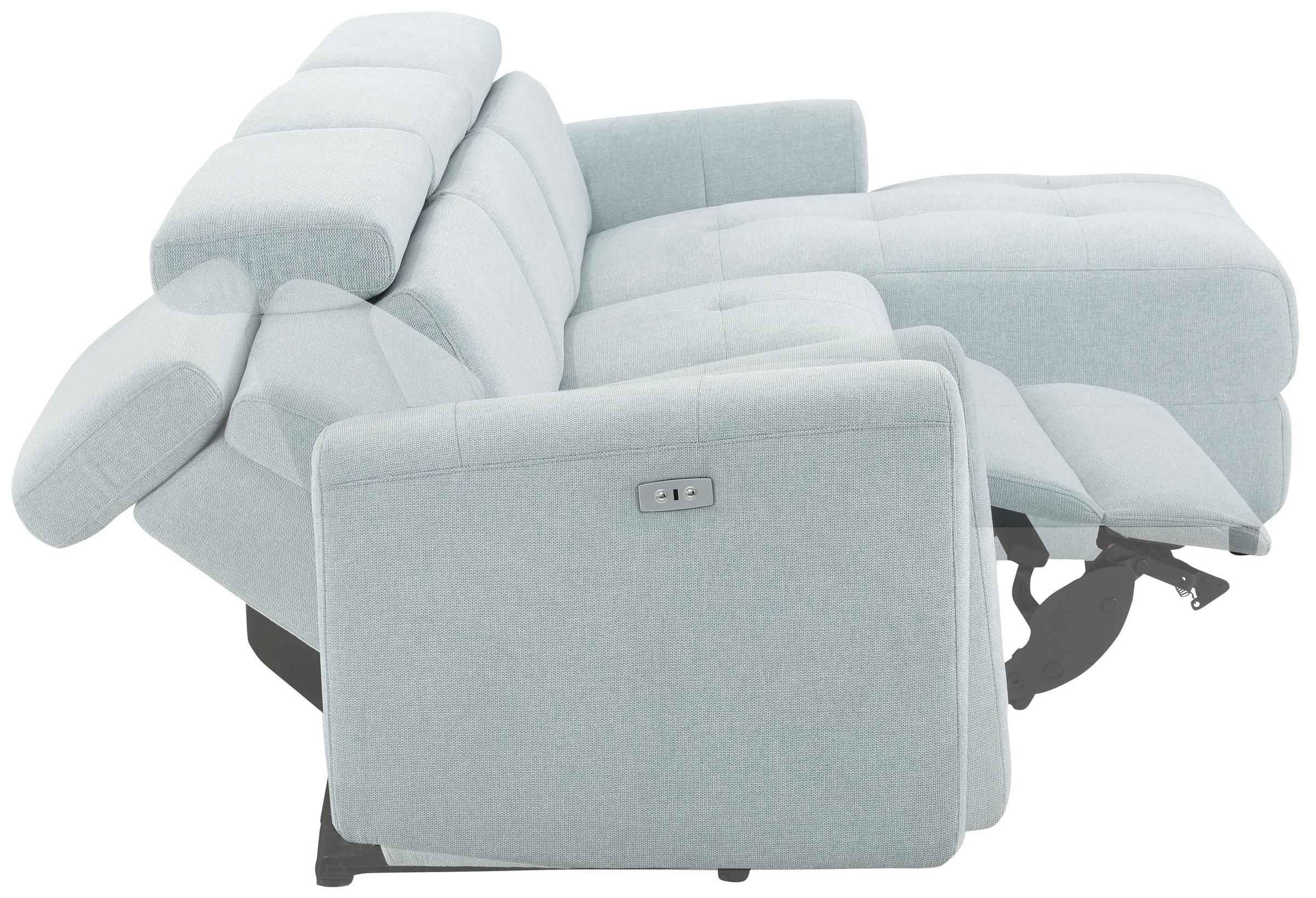 Home affaire Ecksofa »Sentrano, L-Form,«, 275 cm, man. o. elektr. Relaxfunktion und USB/Kopfverstellung