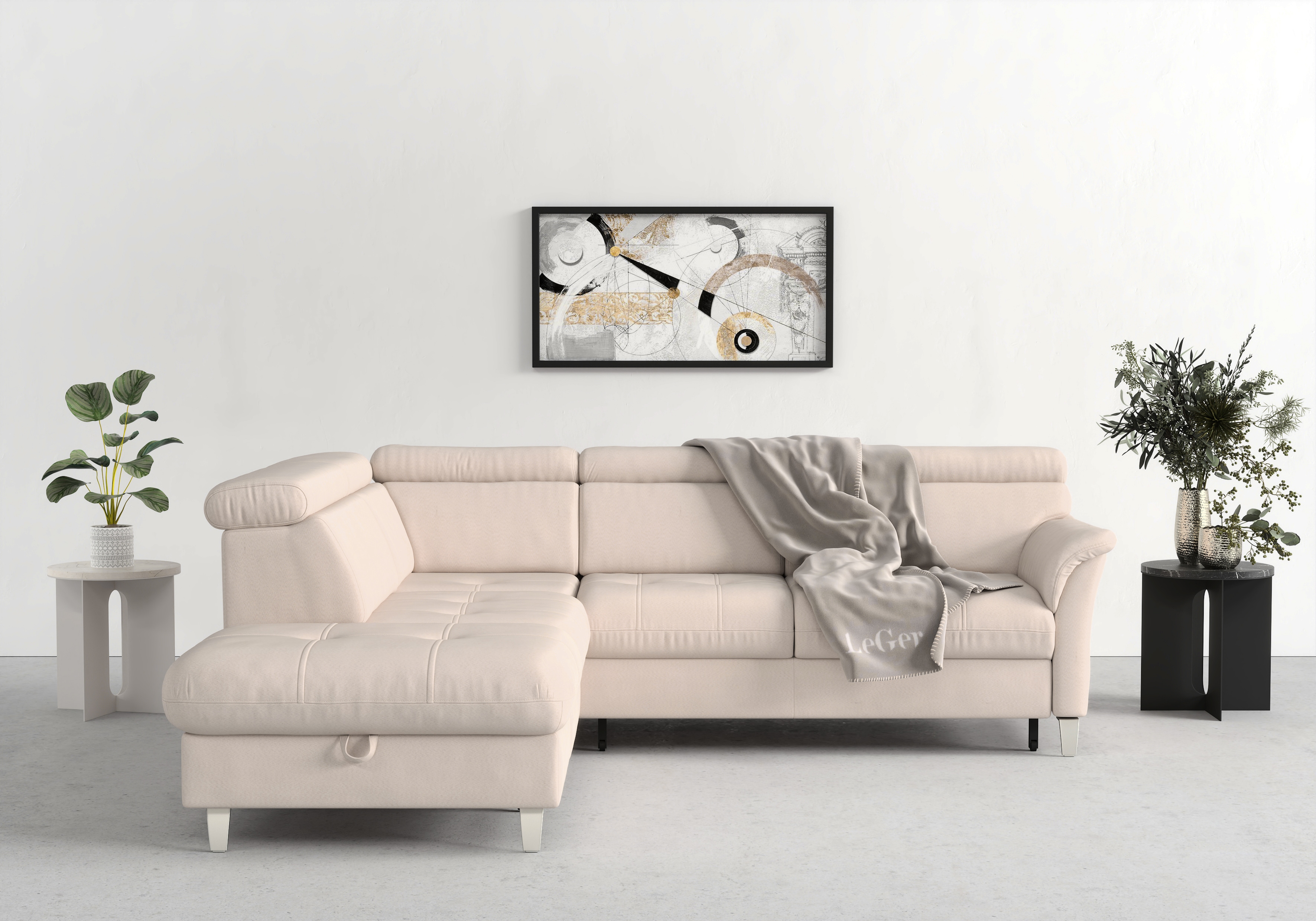 sit&more Ecksofa "Marano L-Form" inklusive Kopfteilverstellung, optional Schlaffunktion & Bettkasten