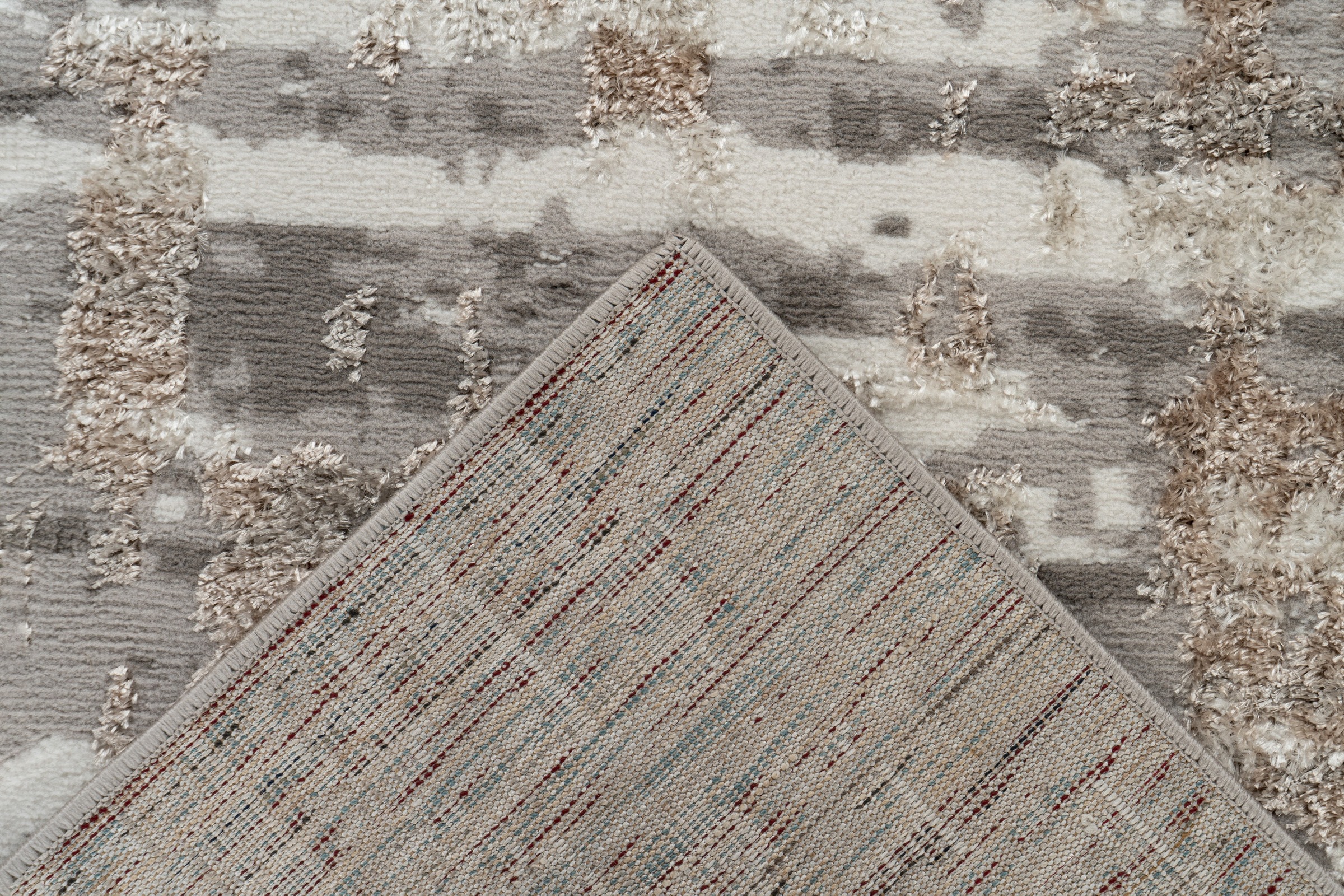 Teppich KAYOOM "Catcher 625", silber, beige, B:120cm H:11mm L:170cm, Polyester, Teppiche, Teppich, Kurzflor, Wohnzimmer 3